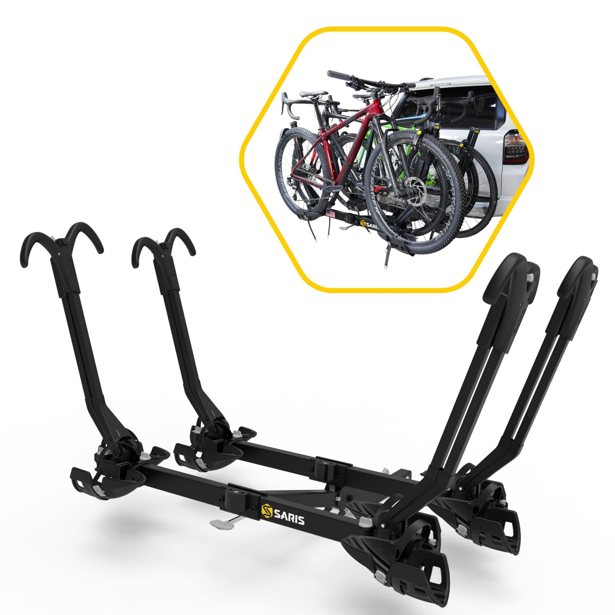 Saris - SuperClamp G3 Platform Hitch Bike Rack - Lightweight, Durable, Versatile, and Compact - Black