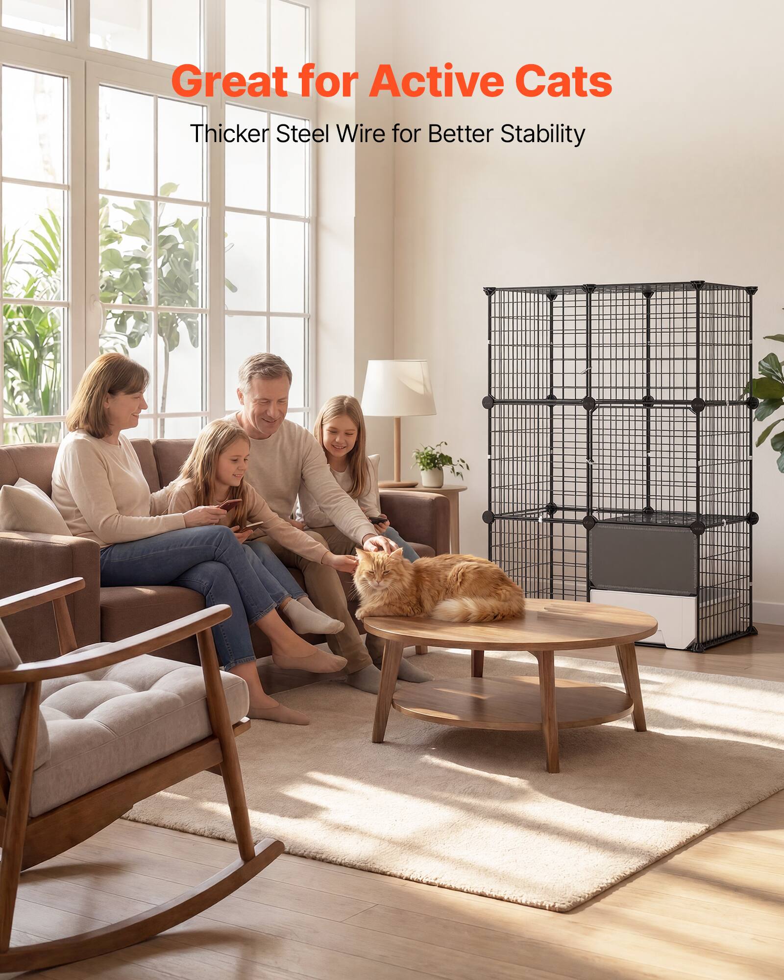 Great for Active Cats  
Thicker Steel Wire for Better Stability