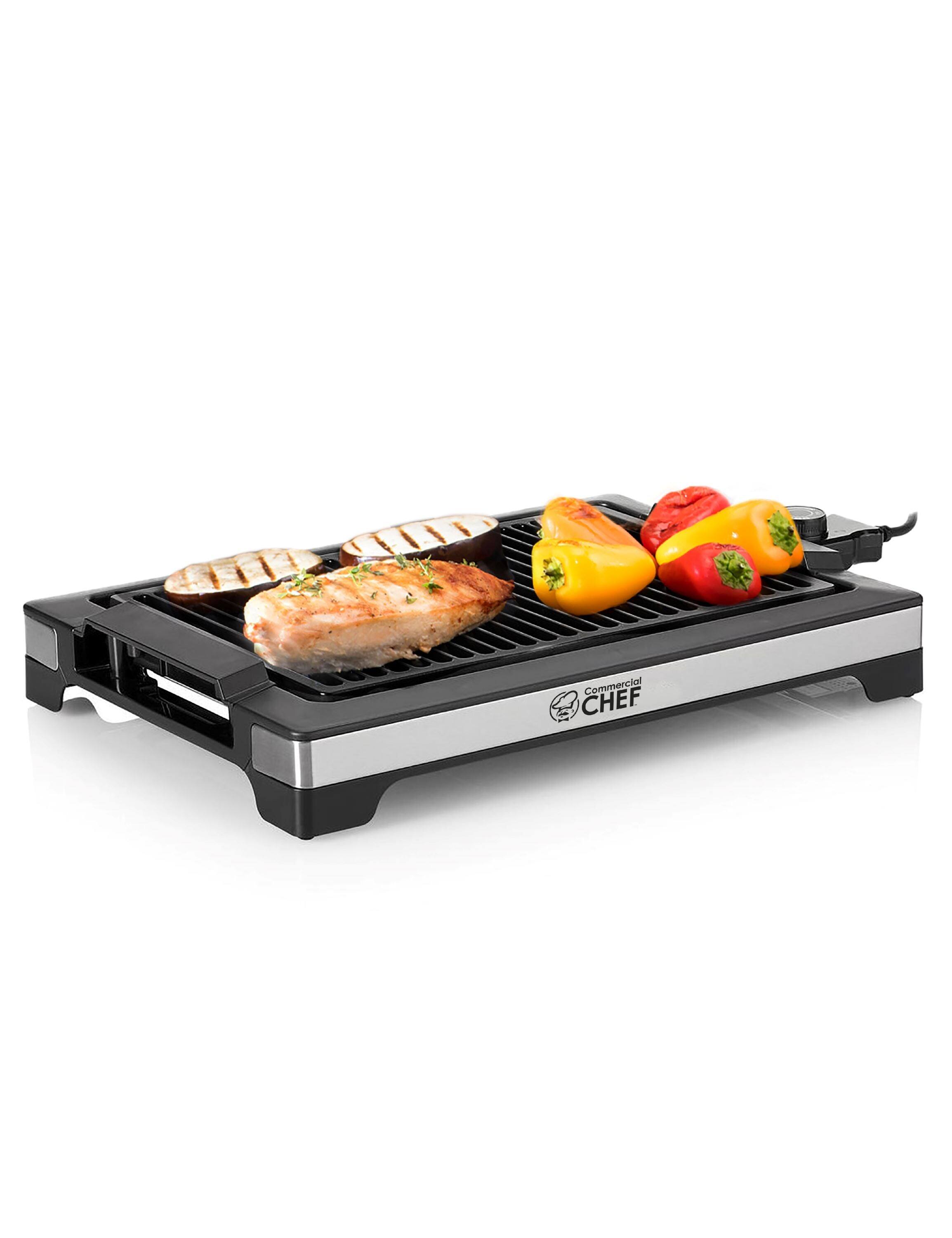 Commercial Chef - Countertop Electric Grill - Black