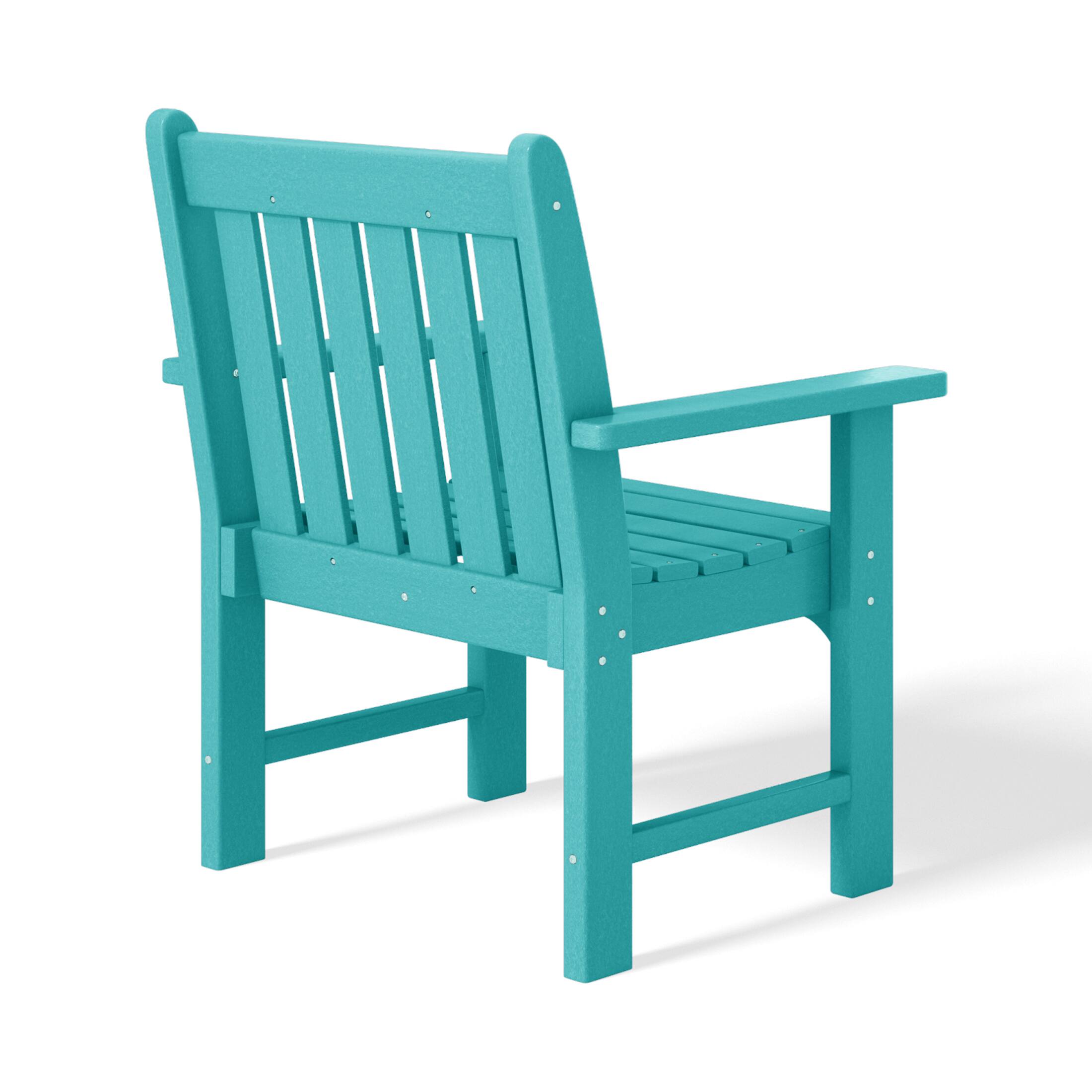 Alt View 1. WestinTrends - WestinTrends Malibu 5-Piece HDPE Outdoor Patio Chair and Round Table Dining Set - Turquoise.