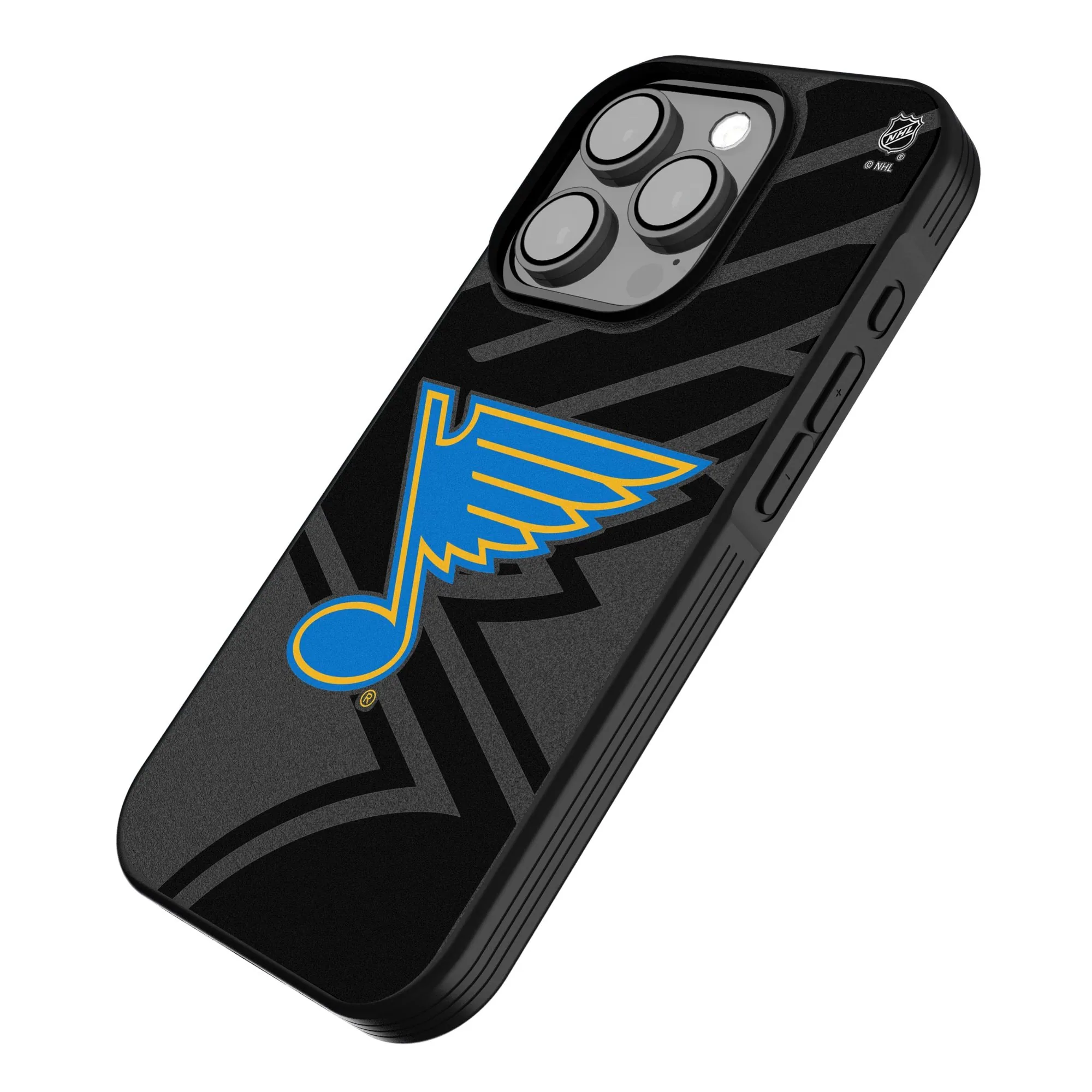 Alt View 1. Keyscaper - St. Louis Blues Bump Case with 8.2ft Drop Protection - 13 Pro Max - Multicolor.