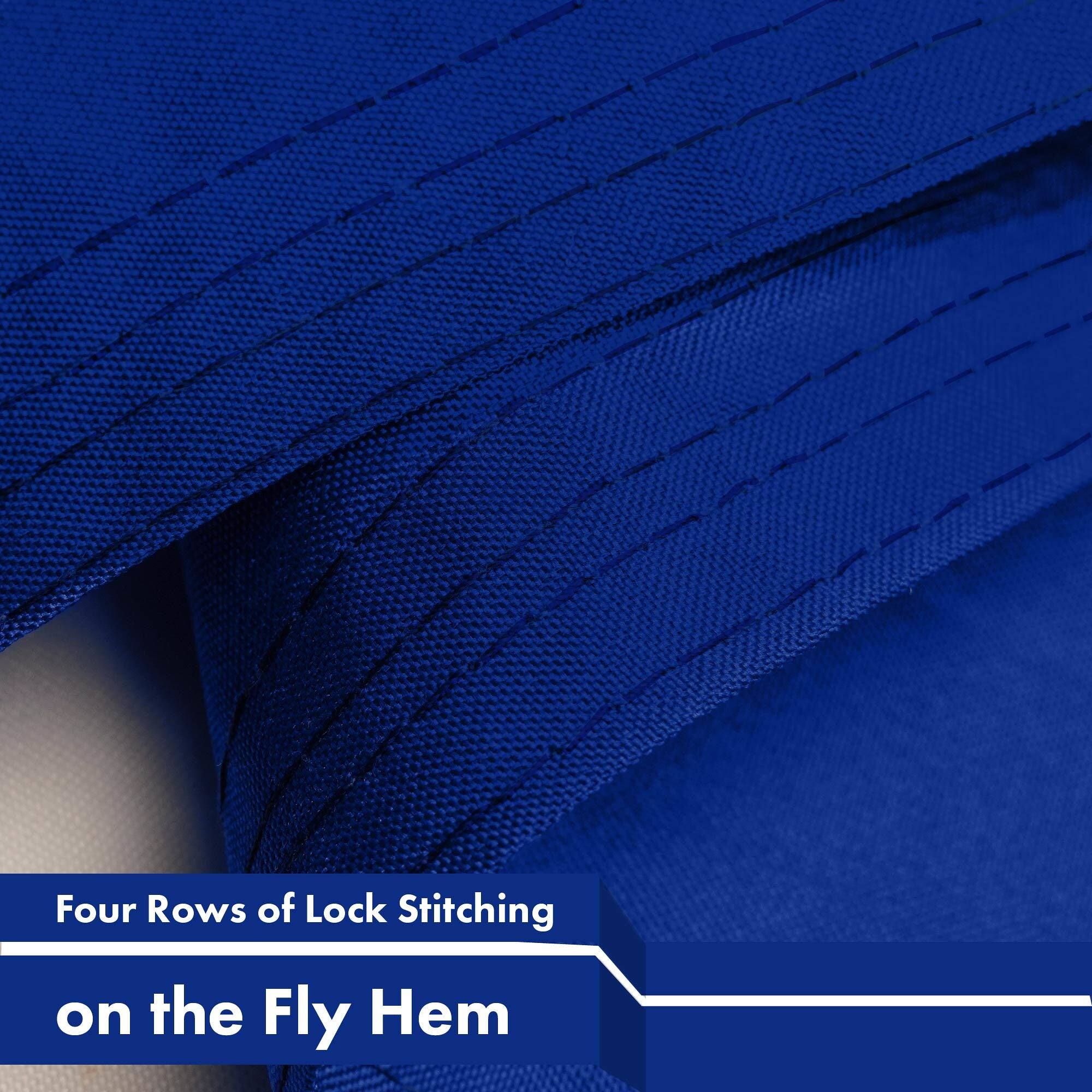 Four Rows of Lock Stitching on the Fly Hem