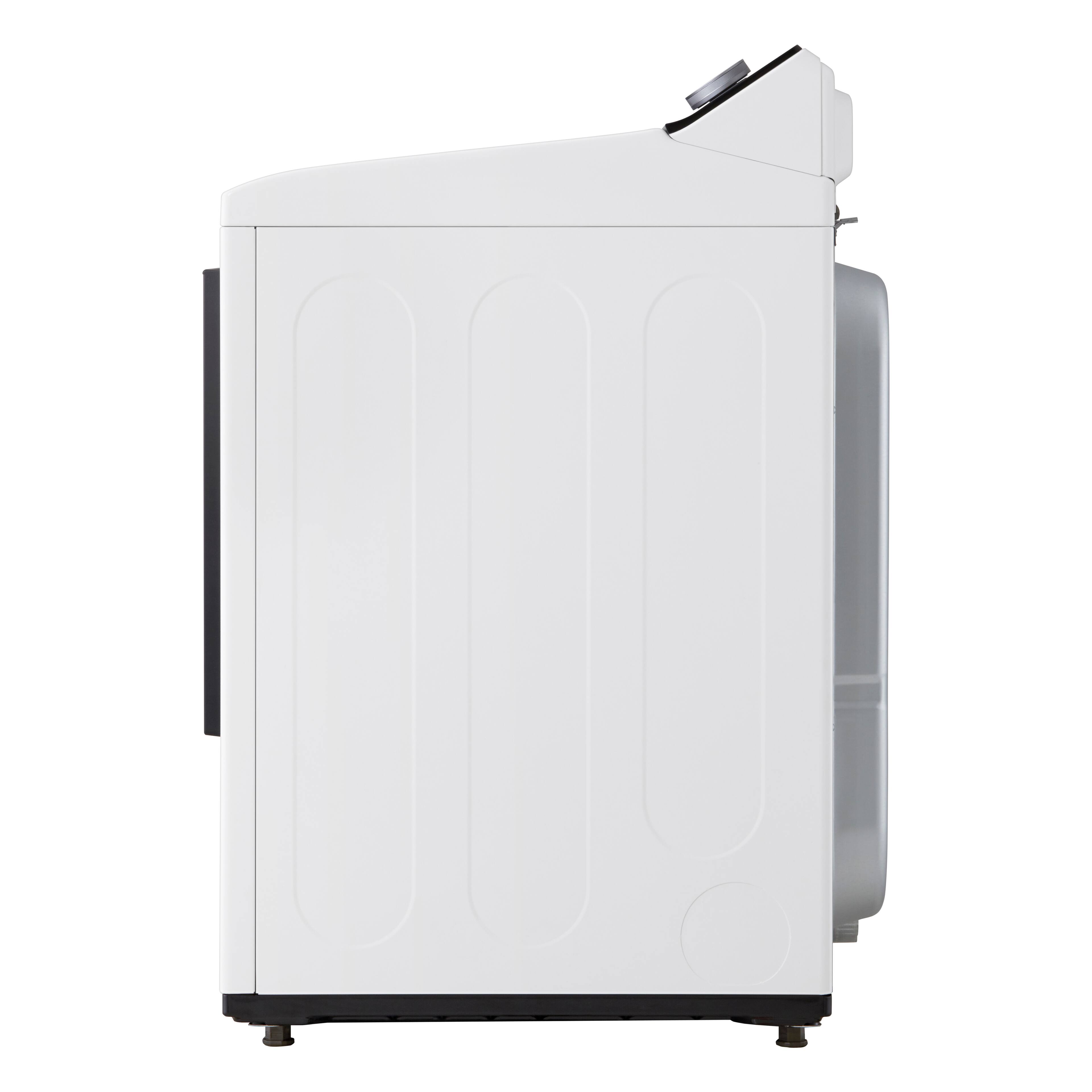 Alt View 15. LG - 7.3 Cu. Ft. Smart Electric Dryer with Steam and EasyLoad Door - Alpine White.