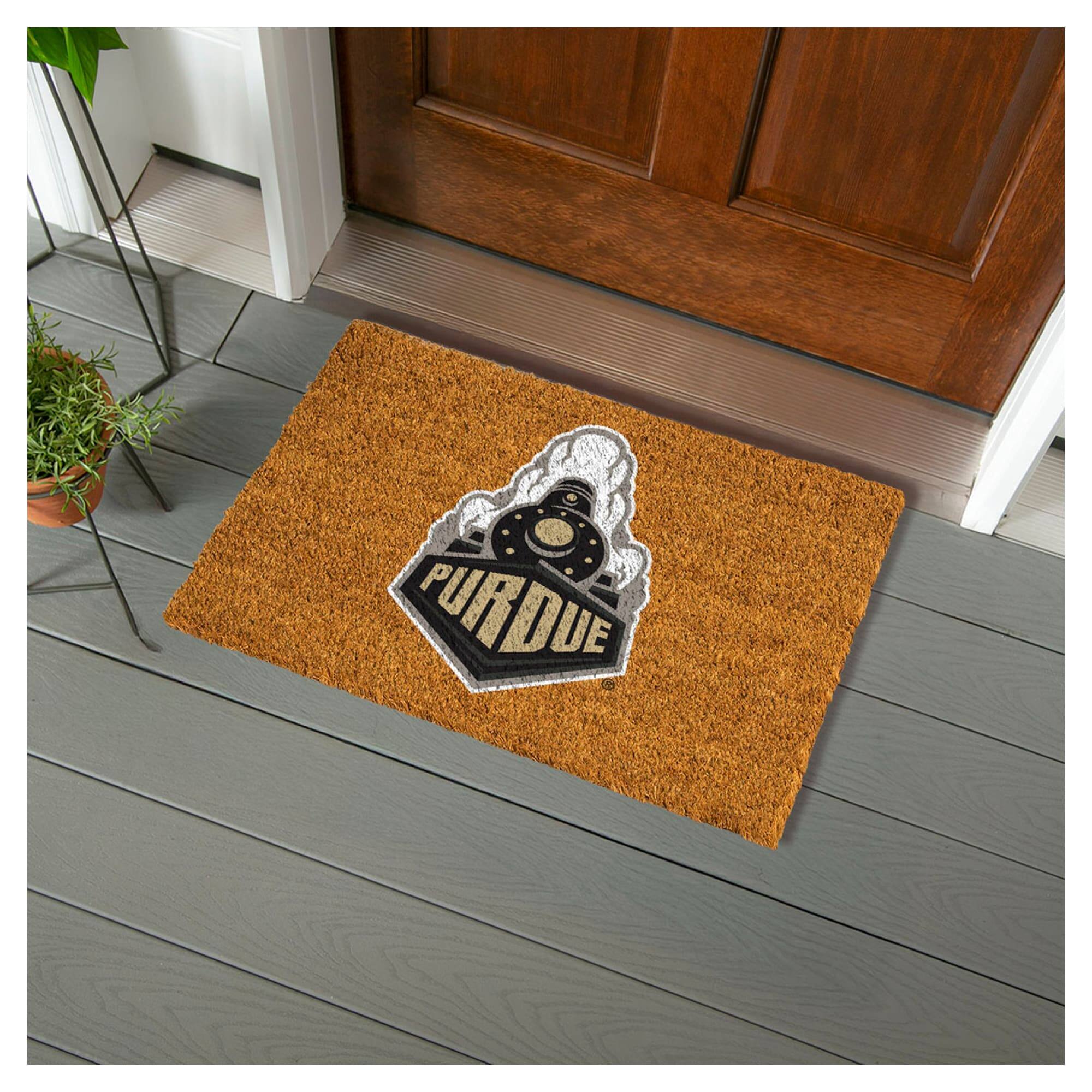 Alt View 1. Evergreen Enterprises - Purdue Boilermakers 28" x 16" Team Logo Outdoor Coir Mat - Multicolor.