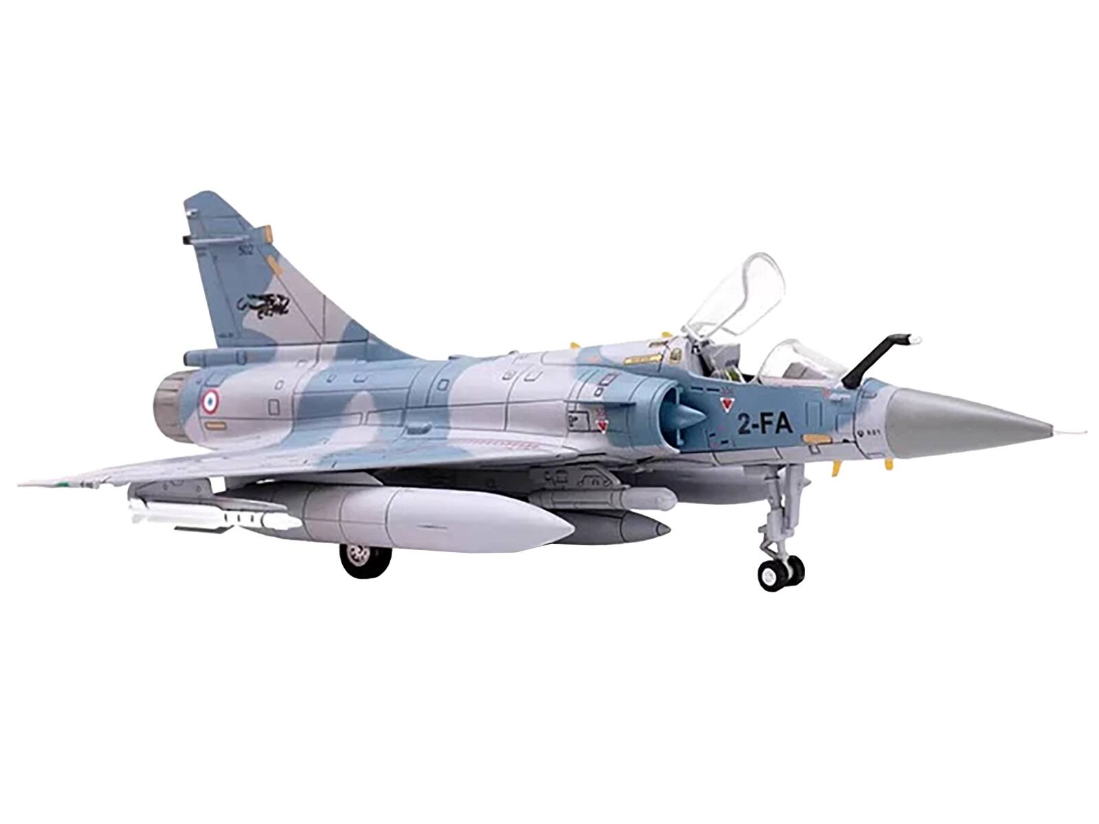 Left. Panzerkampf - Dassault Mirage 2000-5F Fighter Aircraft "2-FA Cigognes" French Air Force "Wing" Series 1/72 - White, Blue.