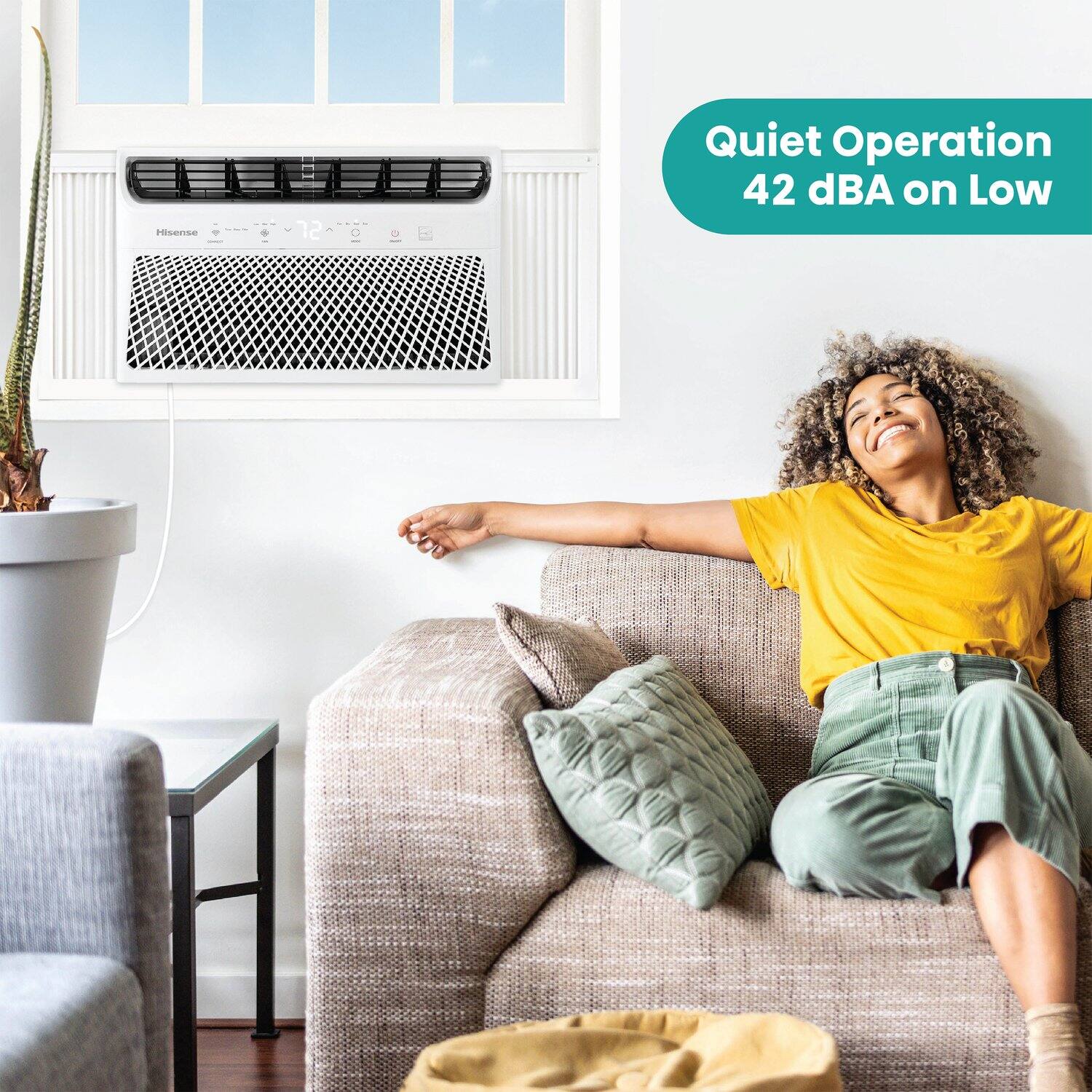 Quiet Operation 42 dBA on Low
