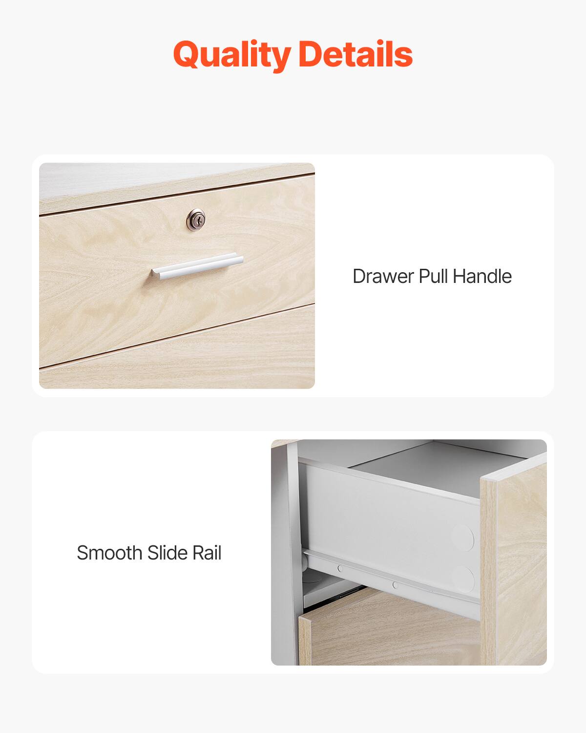 Quality Details

- Drawer Pull Handle
- Smooth Slide Rail