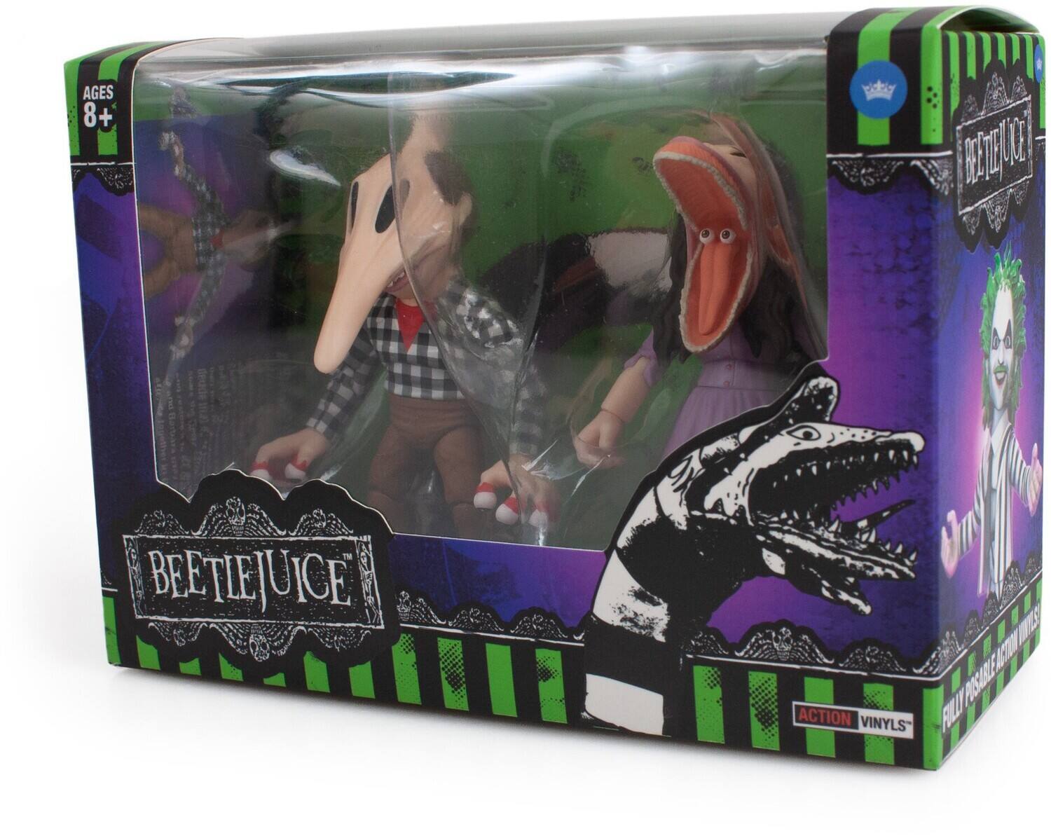 AGES 8+  
BEETLEJUICE  
FULLY POSABLE ACTION VINYL