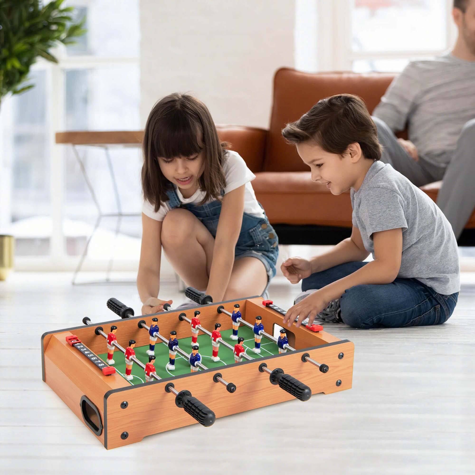Angle. Costway - 20'' Foosball Table Competition Game Soccer Arcade Sized Football Sports Indoor - Multi-Color.