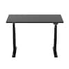 Front. FlexiSpot - FlexiSpot E7 55''W Electric Adjustable Standing Desk Chipboard, Black/Black - Black.