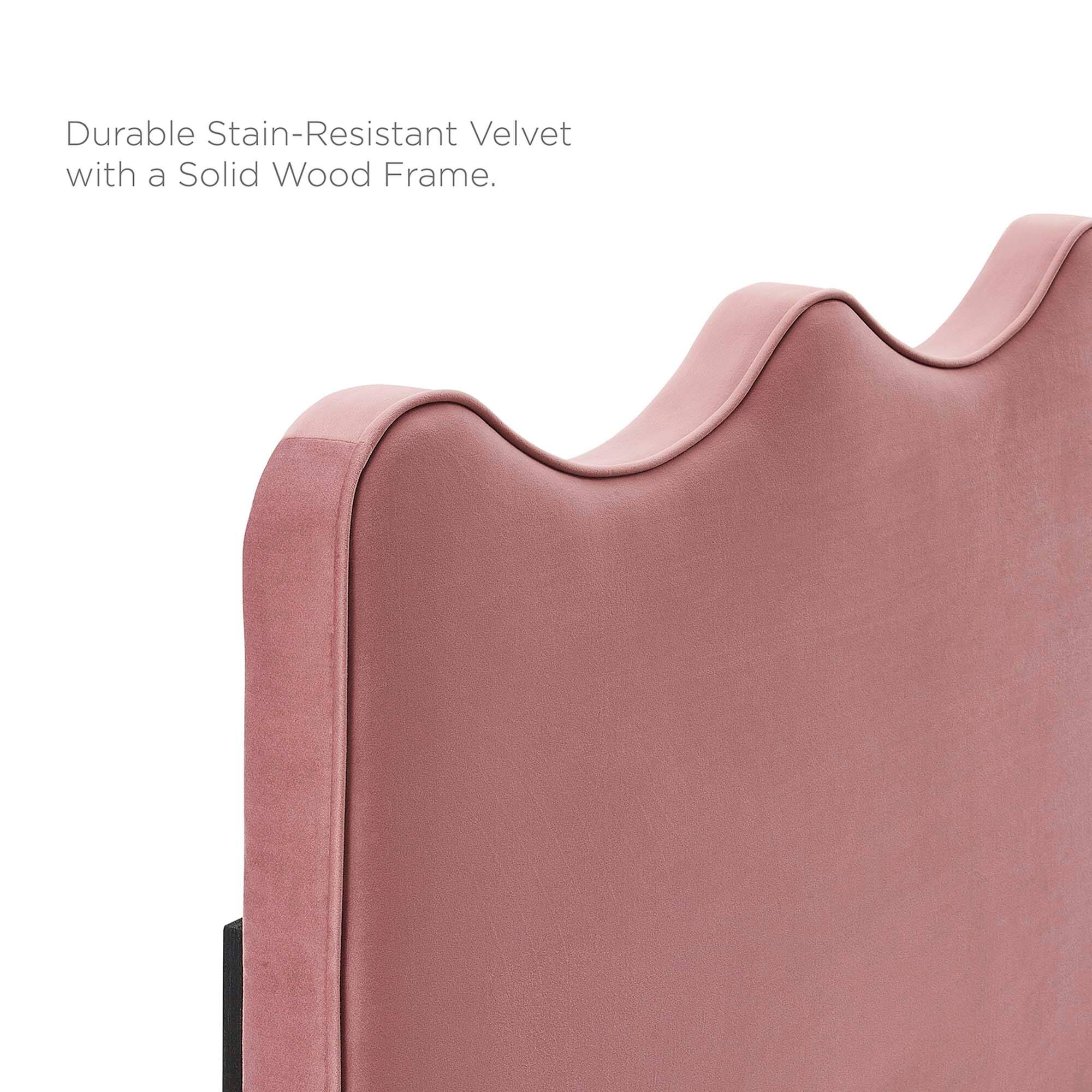 Durable Stain-Resistant Velvet with a Solid Wood Frame.