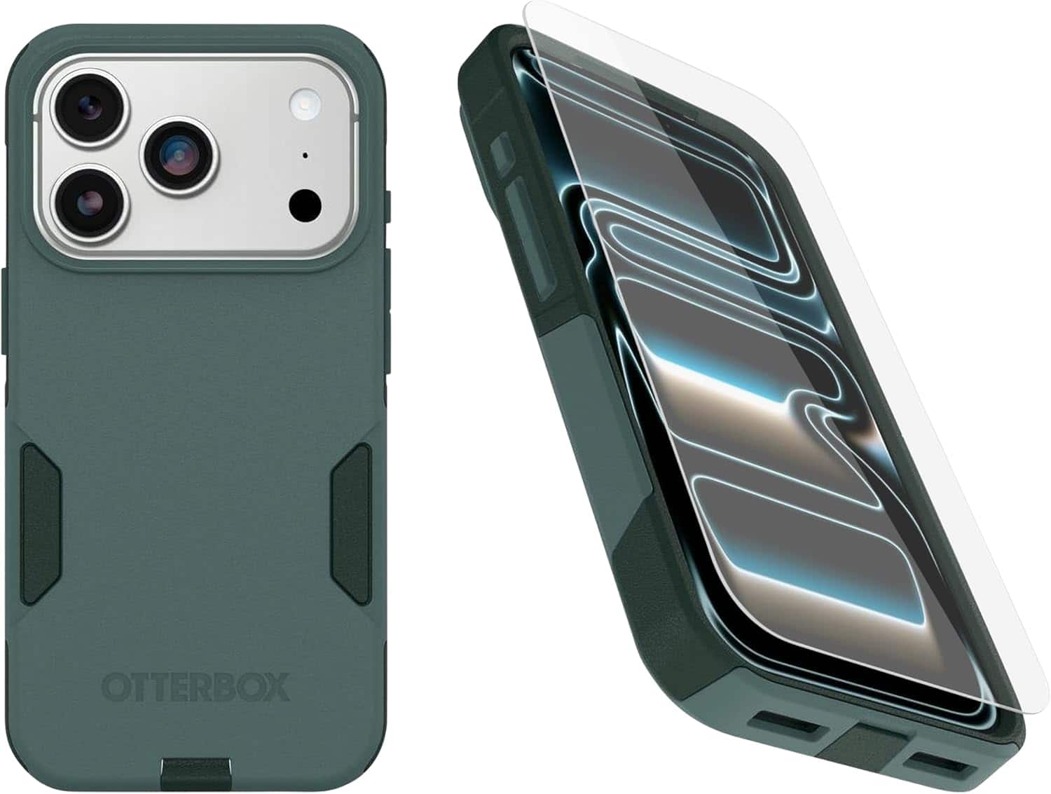 OtterBox - iPhone 17 Pro, Bundle: Commuter Series MagSafe Case & Screen Protector - Built-in magnets - Thin & Protective - Sagebrush (Green)
