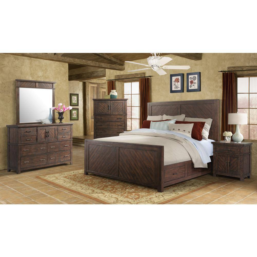 Back. Picket House Furnishings - Dex Nightstand - Cherry.