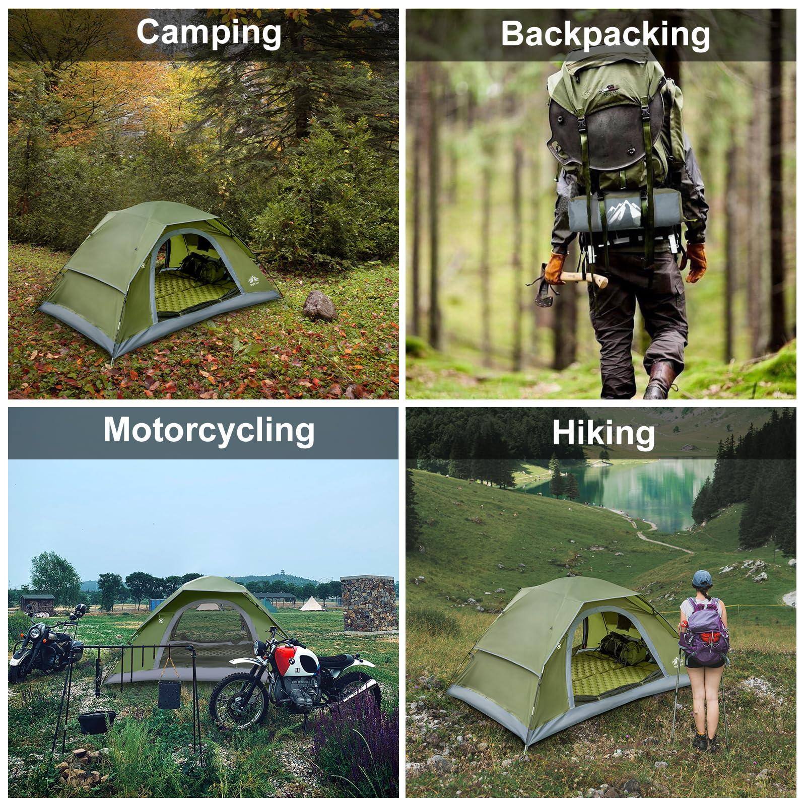 Camping  
Backpacking  
Motorcycling  
Hiking