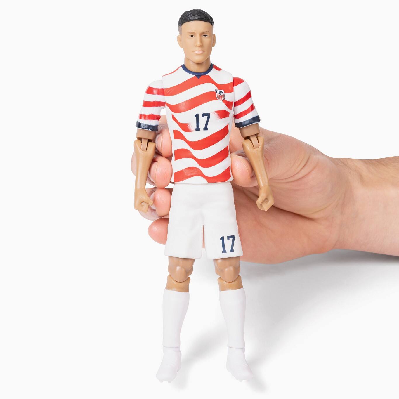 Alt View 3. Banbo Toys - Banbo Toys SOCKERS 2026 USMNT Alejandro Zendejas (Home Jersey) 8" Collectible Soccer Action Figure.
