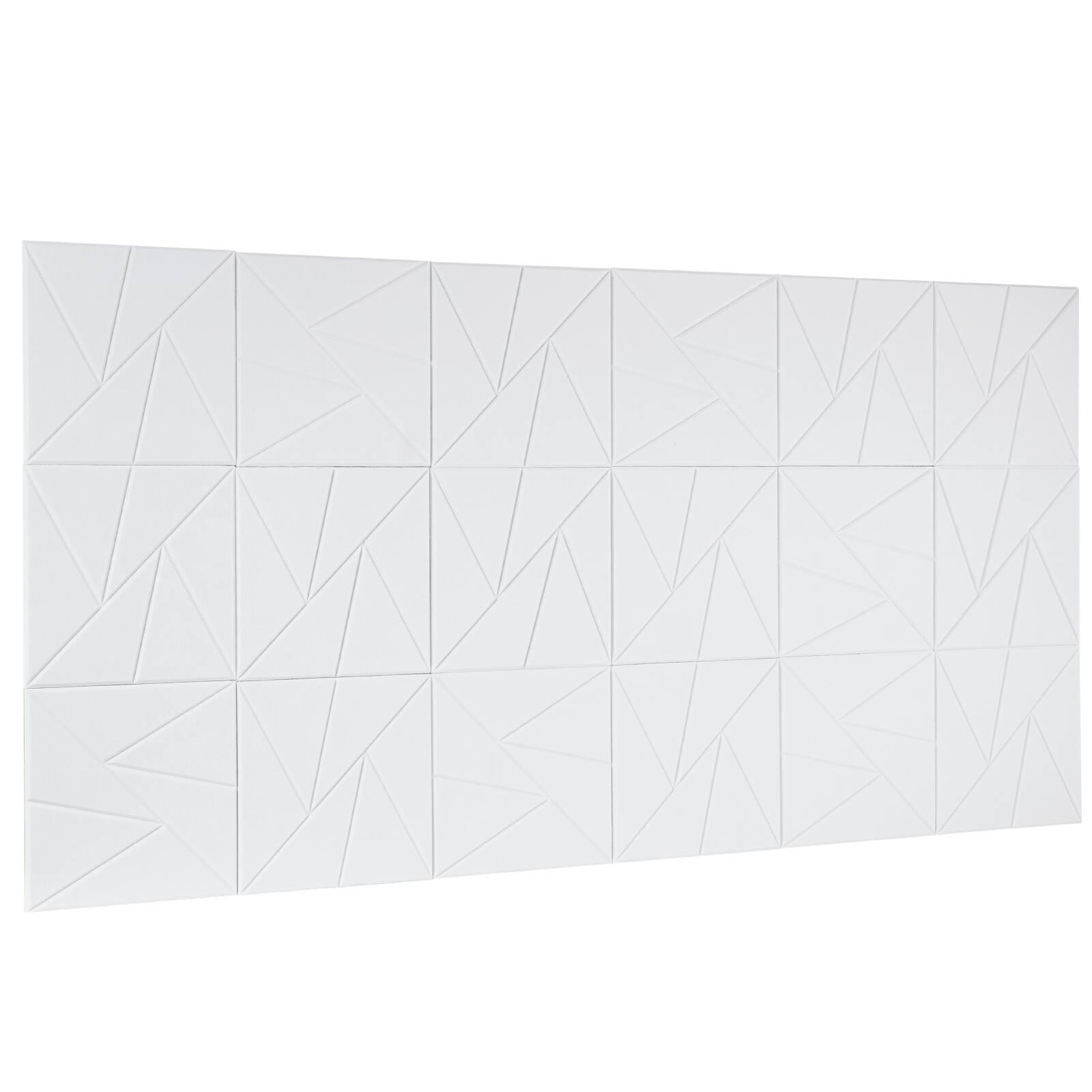 Alt View 5. VEVOR - 18 Pack Acoustic Panels with Self Adhesive, 11.8 x 11.8 x 0.4 inch Sound Proof Foam Panels, Polyester Fiber Soundproof - White.