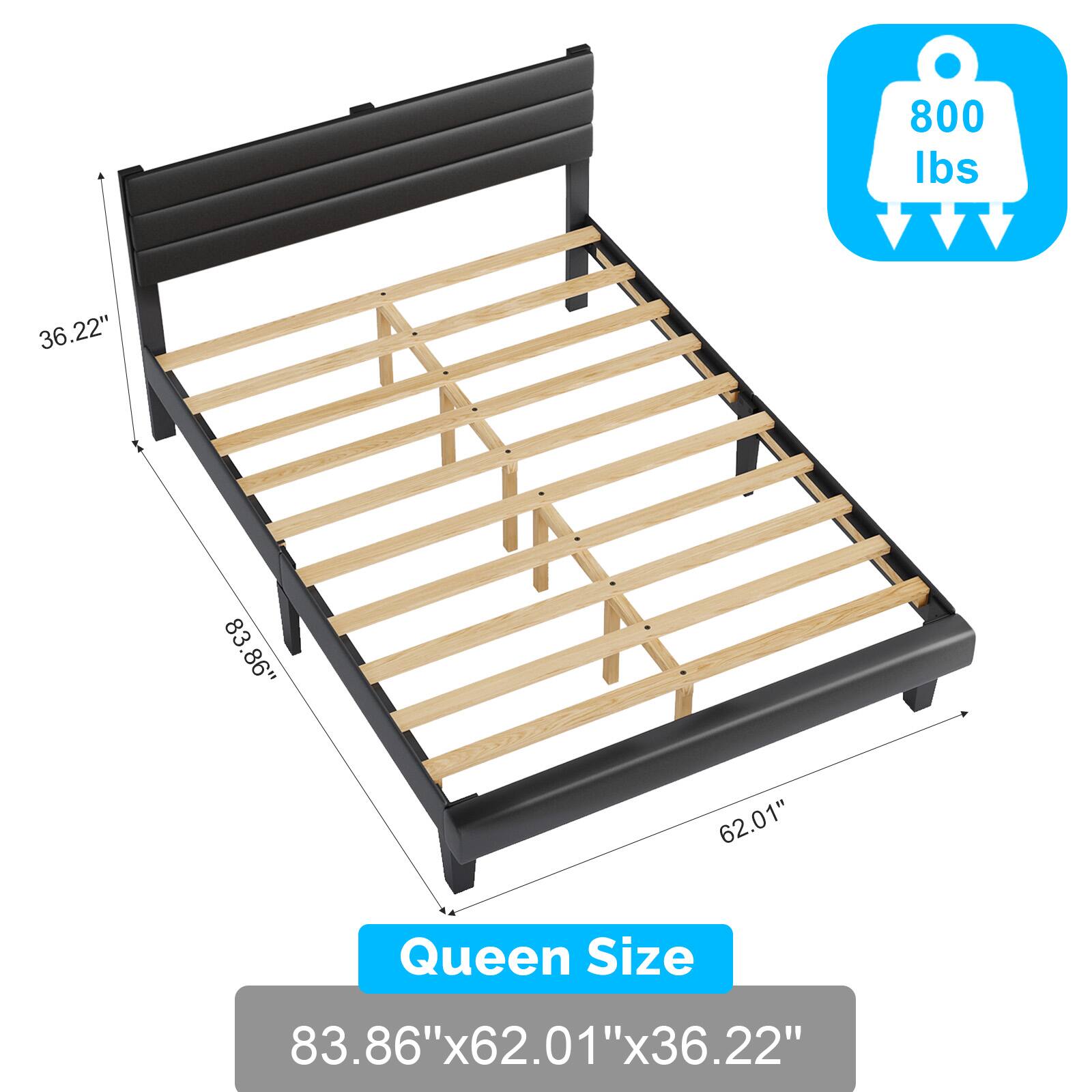 800 lbs  
36.22"  
83.86"  
62.01"  
Queen Size  
83.86"x62.01"x36.22"
