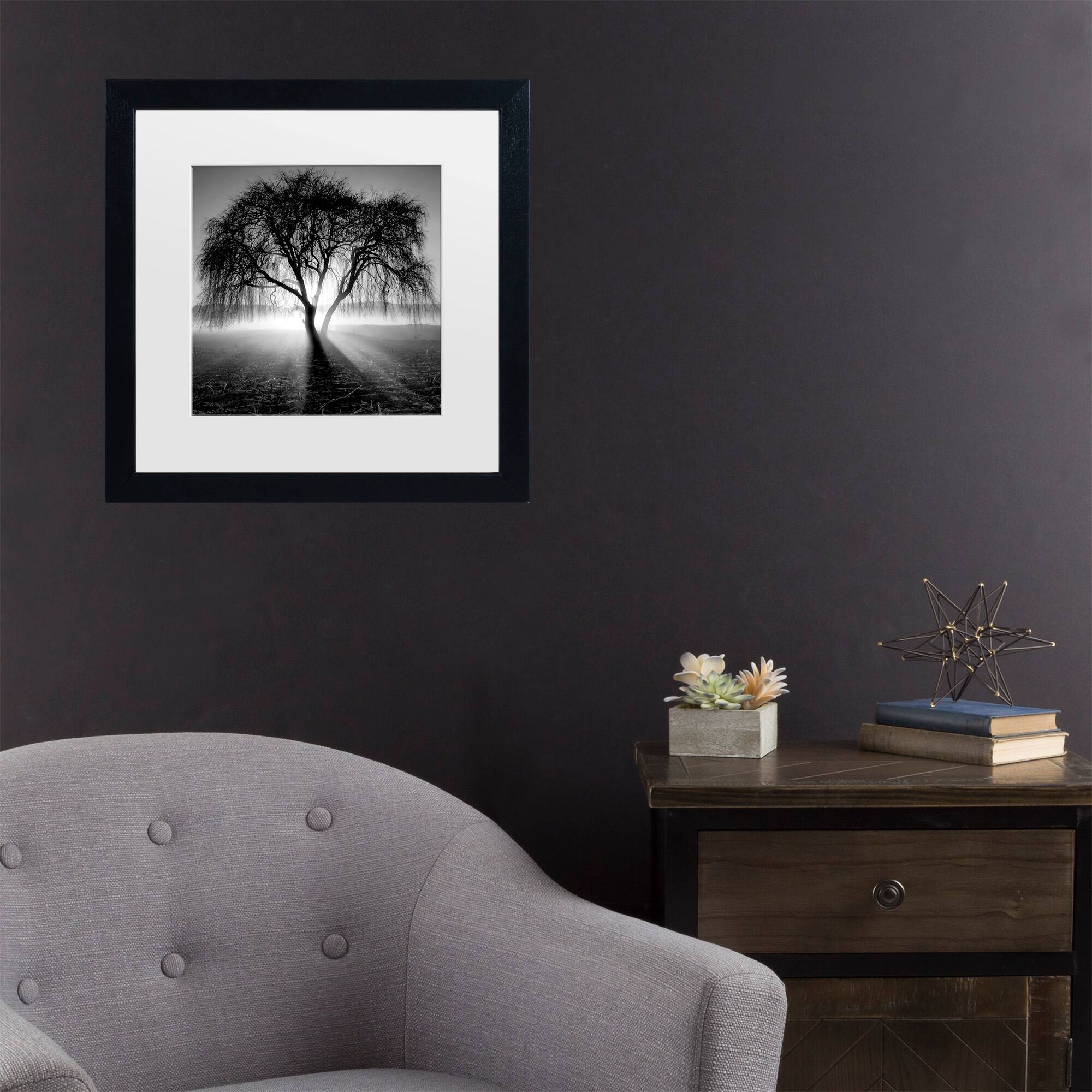 Angle. Trademark Fine Art - Moises Levy 'Lightning Tree I' Matted Framed Art - Multicolor.