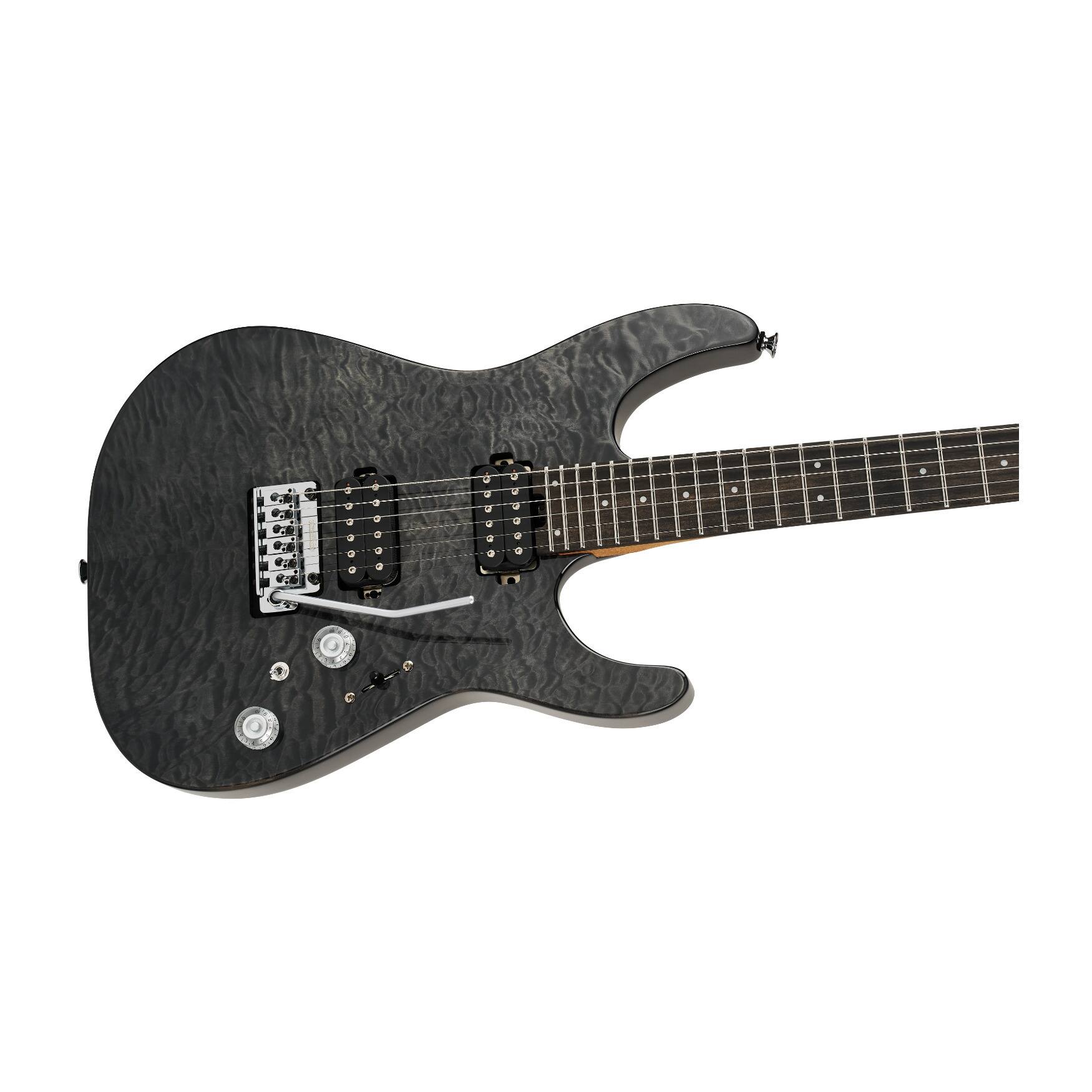 Left. Charvel - Charvel Pro-Mod Plus DK24 HH 2PT EB QM 6-String Electric Guitar (Midnight Ocean).