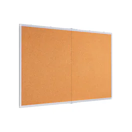 maxtek - Large Cork Board 48 x 36 in Bulletin Boards Foldable Wall Mounted Pin Memo Notice Cork Board - White