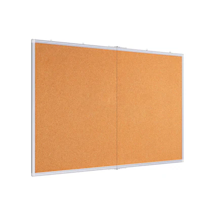 Front. maxtek - Large Cork Board 48 x 36 in Bulletin Boards Foldable Wall Mounted Pin Memo Notice Cork Board - White.