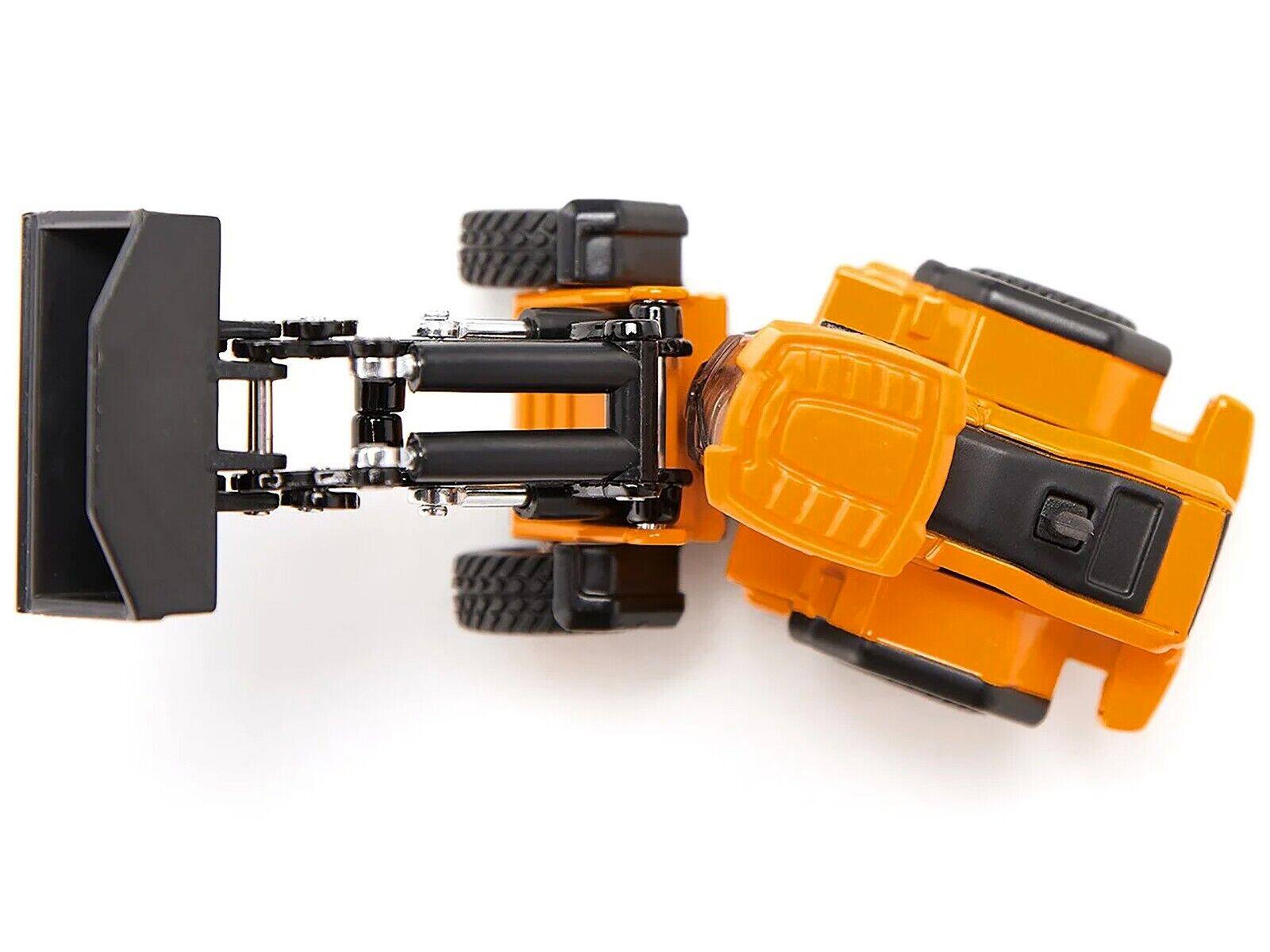 Back. SIKU - MAN Truck Blue Metallic with Low Loader Trailer and JCB 457 Wheel Loader Yellow 1/87 (HO) Diecast Model by Siku - Blue Metallic.