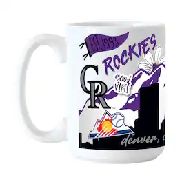 Logo Brands - Colorado Rockies 15oz. Native Ceramic Mug - Multicolor