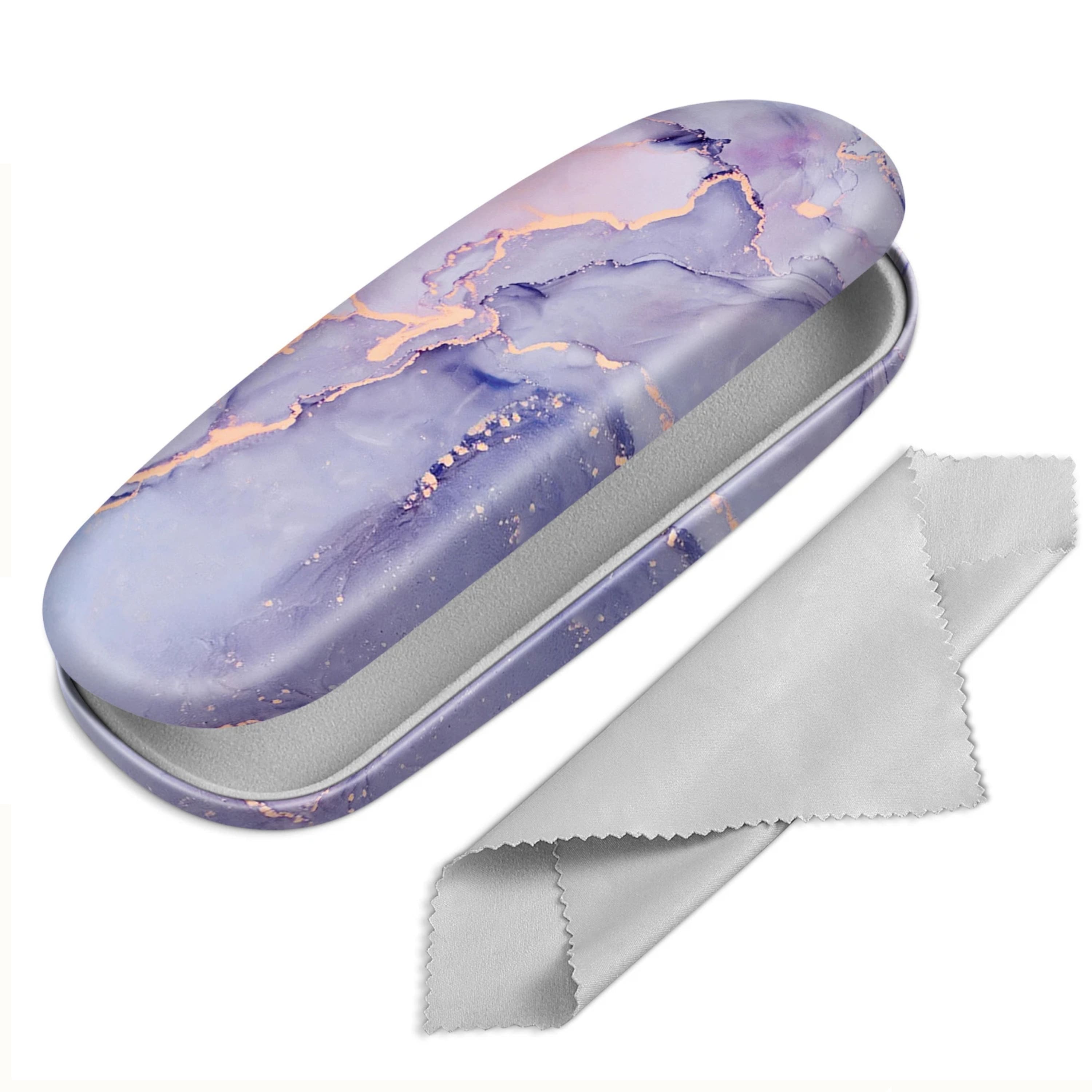Kitcheniva - Durable Hard Shell Eyeglasses Box With Cleaning Cloth Protective Cover - Lilac Marble price history on PriceWatchPro