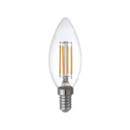 Parrot Uncle - E12 Candelabra Light Bulbs 4.5W 2700K Dimmable LED Light Bulb - Clear