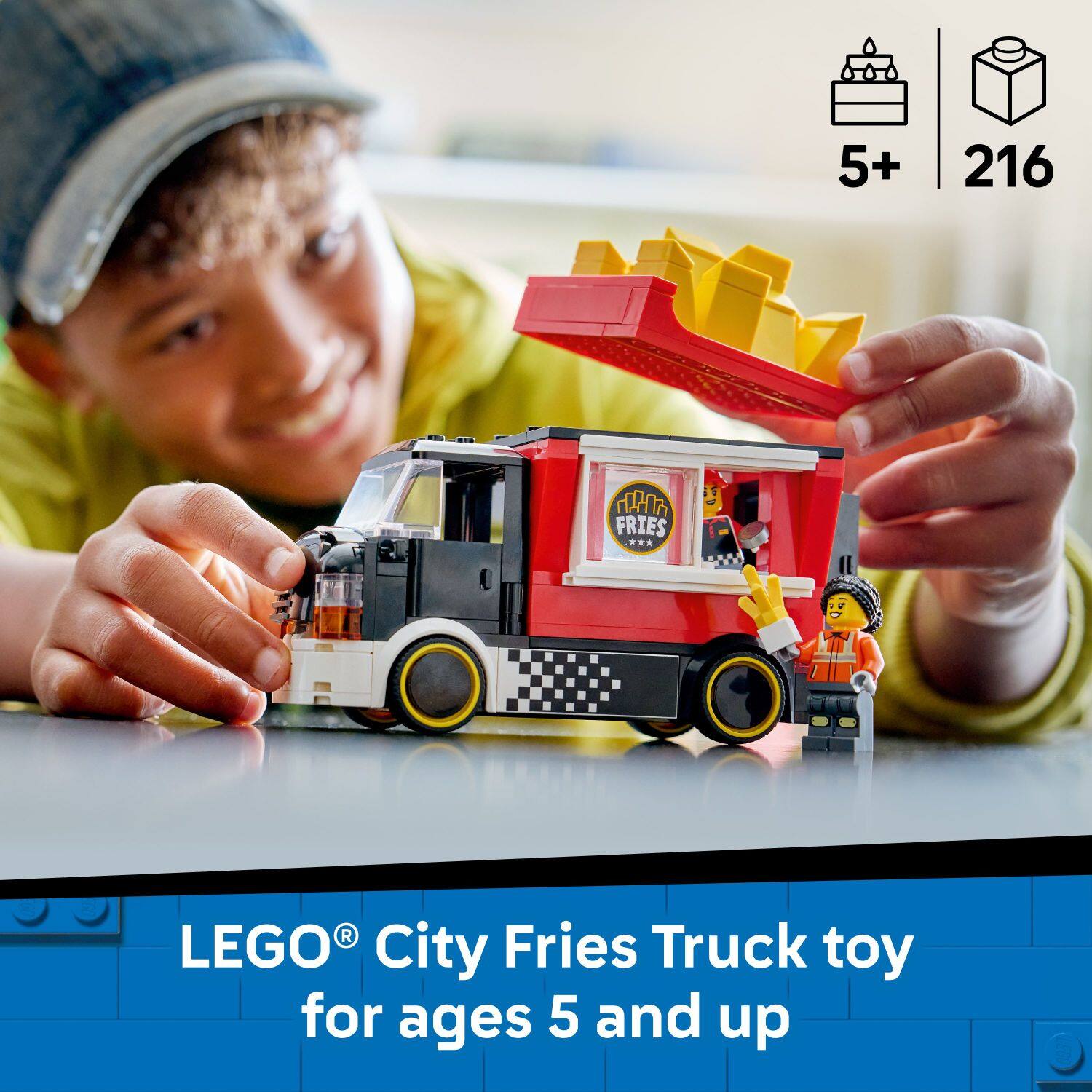 5+ 216  
LEGO® City Fries Truck toy for ages 5 and up