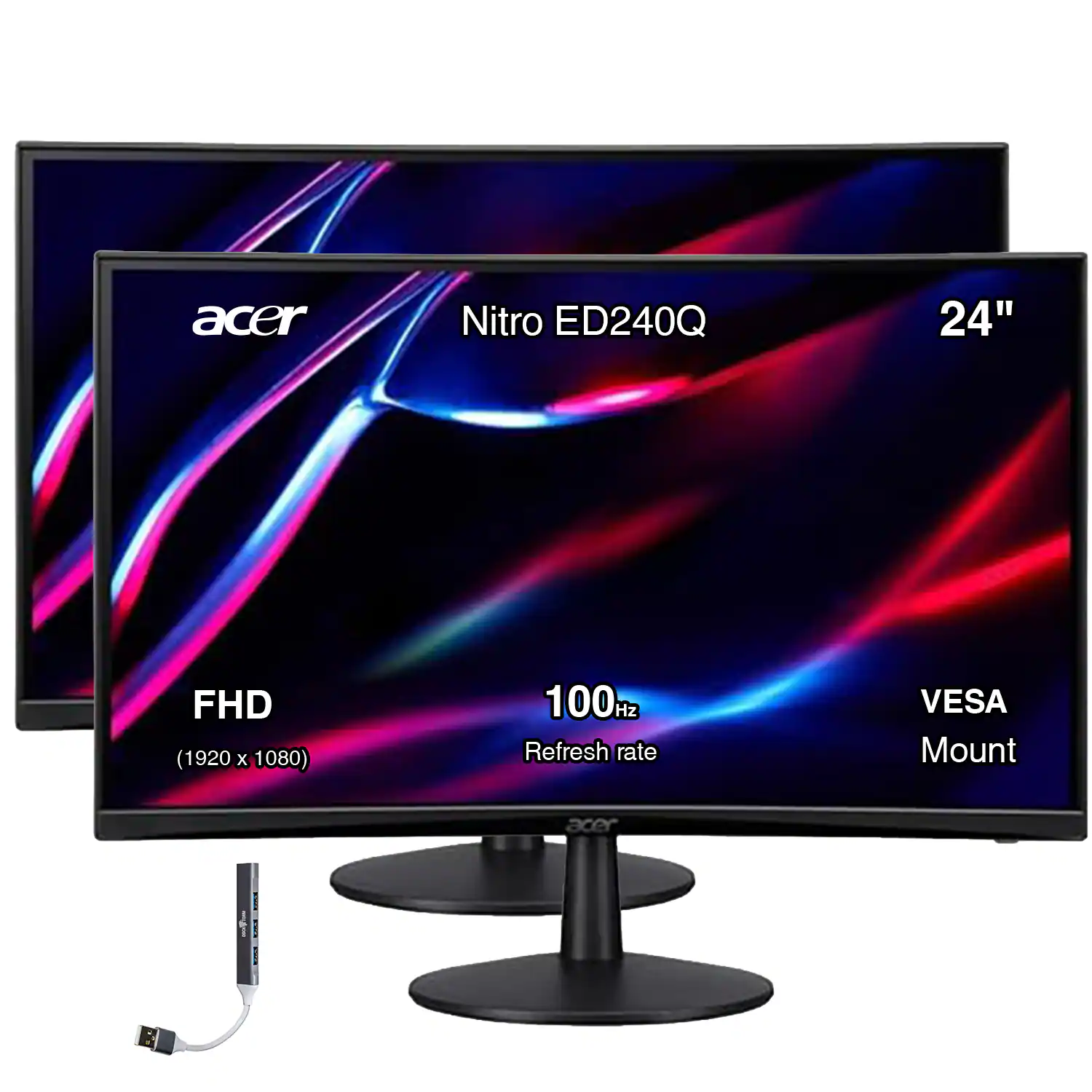 Acer Nitro ED240Q 24" FHD (1920 x 1080) 100Hz Refresh Rate VESA Mount