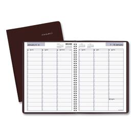 AT-A-GLANCE - DayMinder Weekly Appointment Book Vertical Column Format 11 x 8 Burgundy Cover 12 Month Jan to Dec 2026