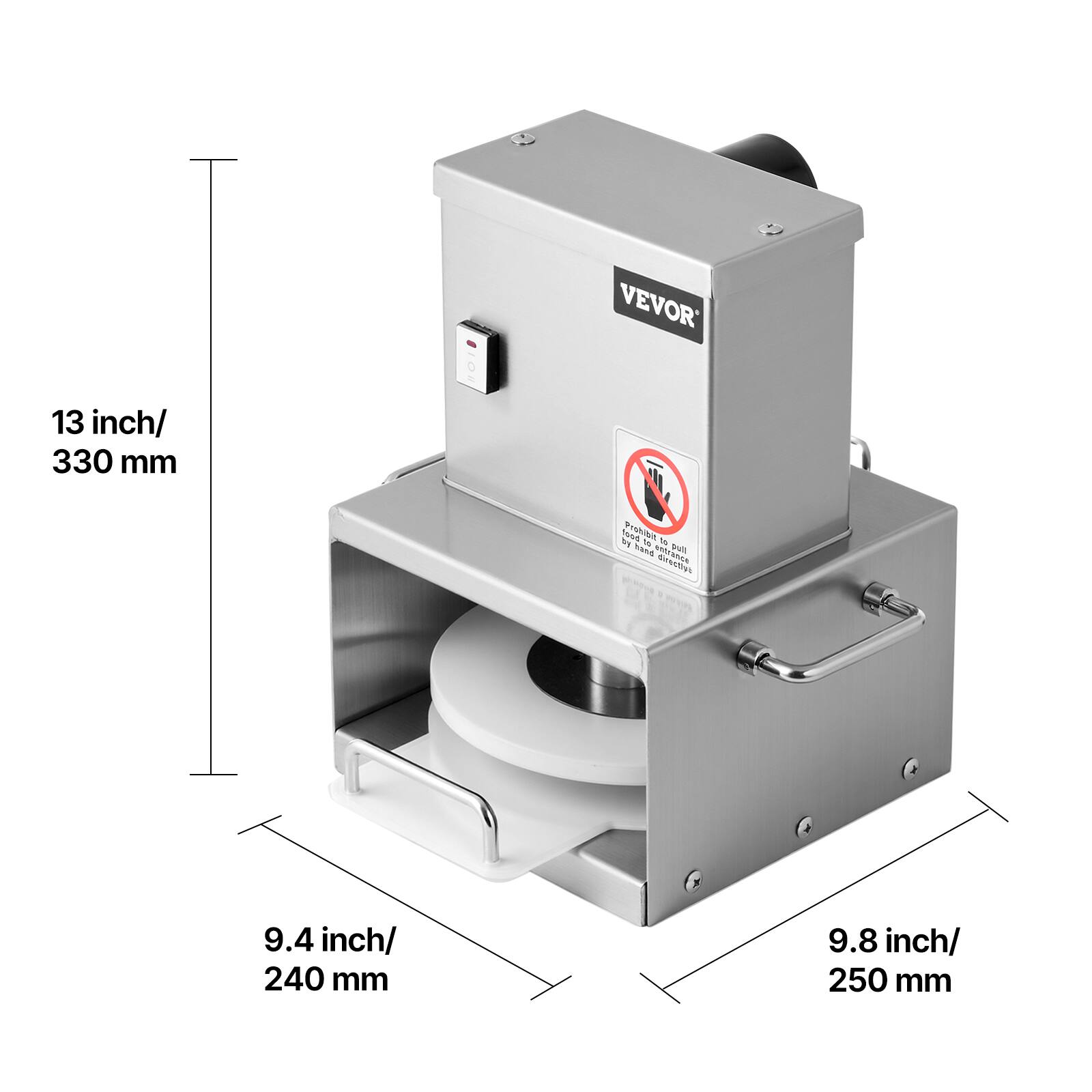 VEVOR 13 inch/ 330 mm by hood Probi 5 - wUl A4 SAR Mahsa dcedtio 9.4 inch/ 240 mm 9.8 inch/ 250 mm
