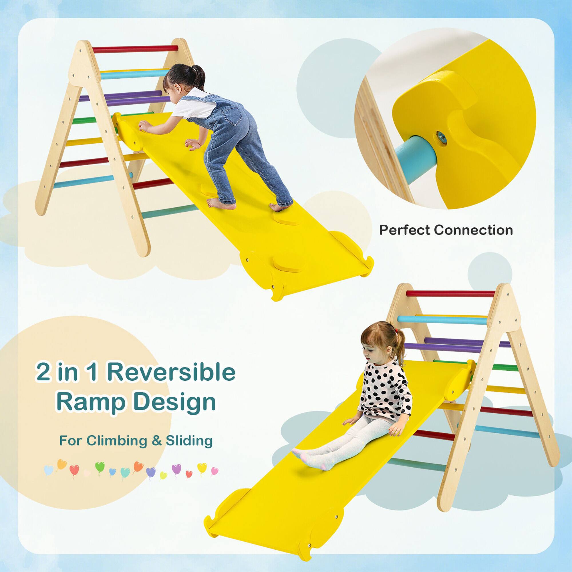 Perfect Connection, 2 in 1 Reversible Ramp Design, For Climbing & Sliding