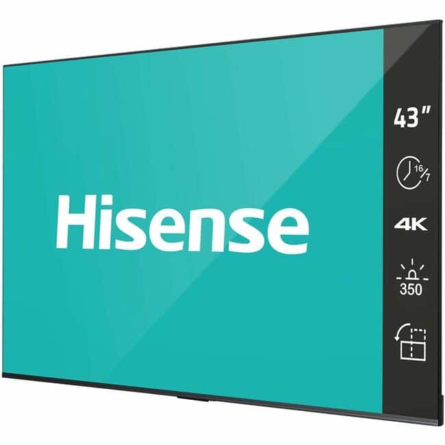 Hisense - 43DP30FE 4K UHD Digital Signage Display - 16/7 Operation - 43" LCD - Advanced Super Dimension Switch ( ADS ) - Unknown