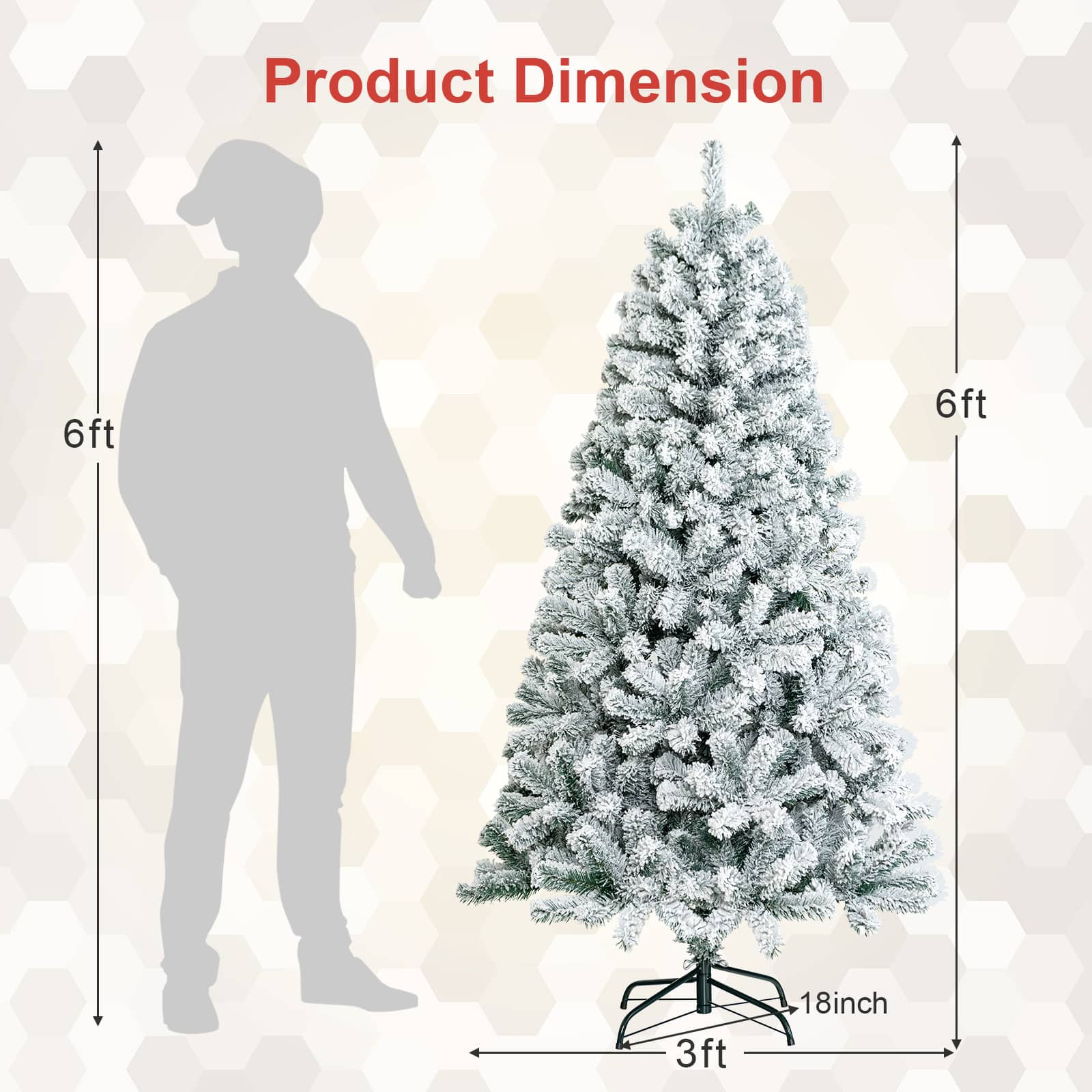 Product Dimension: 6 ft 6 ft 3 ft 18 inch