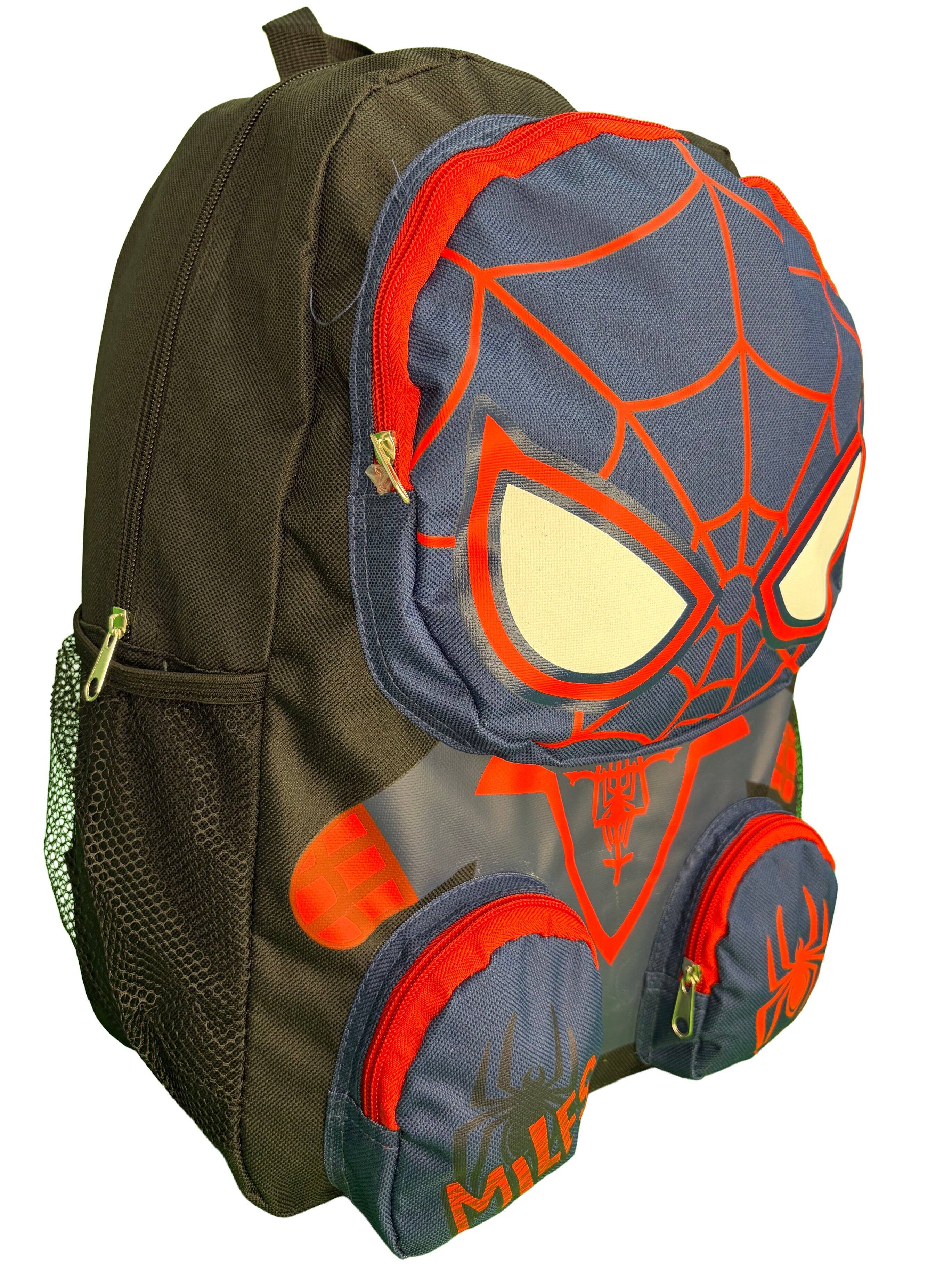 Alt View 3. UPD - Spiderman Friends Miles 16" Backpack with 3 Zipper Pockets - Multicolored.