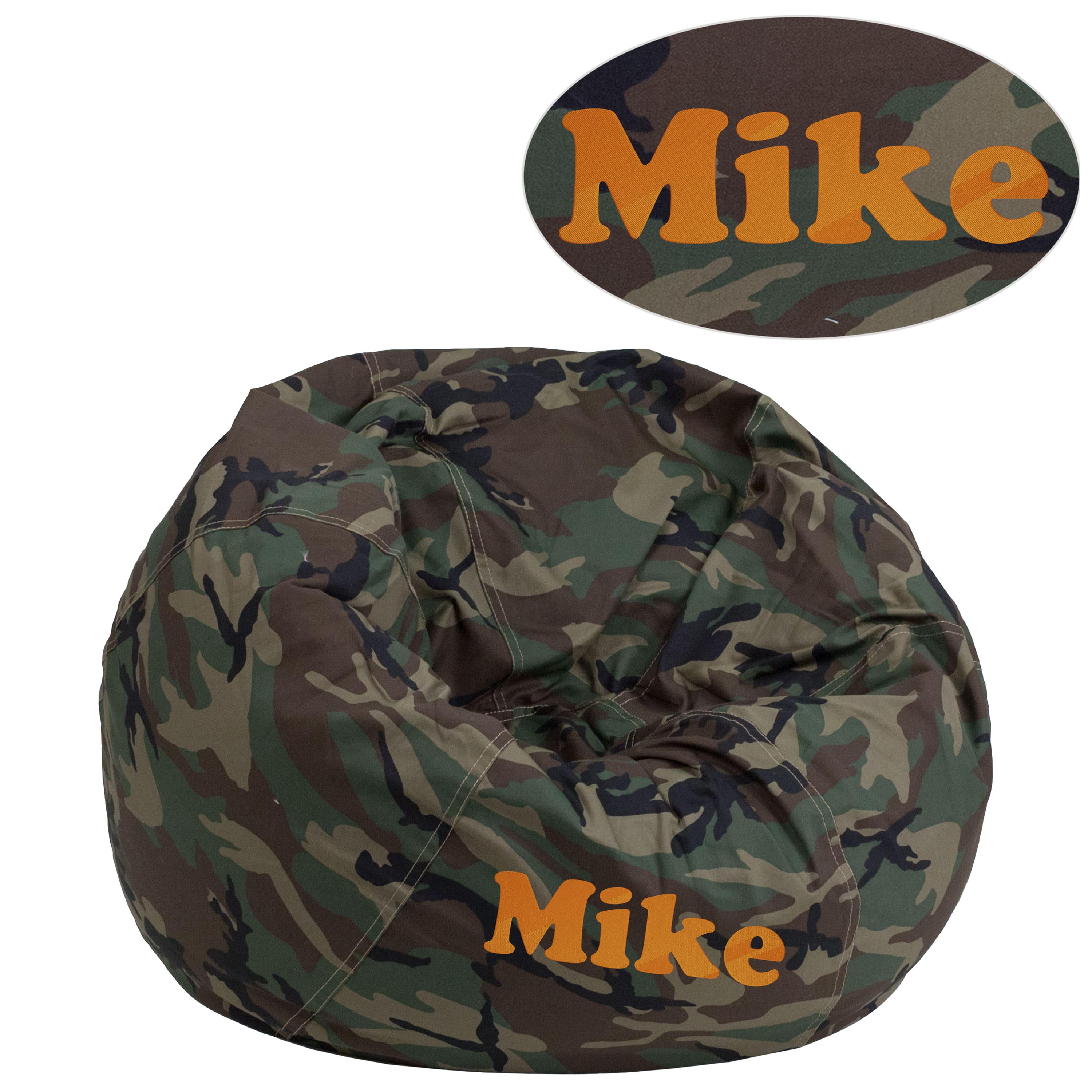Flash Furniture - Dillon Personalized Small Camouflage Bean Bag Chair for Kids and Teens - Multi-Color