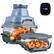 Front. Costway - Costway 6-in-1 Portable Glass Air Fryer, 4.4QT & 1.8QT Dual Glass Containers with Lids - Blue.