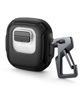 Dexnor - Case for Bose QuietComfort Earbuds II 2022 / QuietComfort Ultra/Ultra Earbuds 2nd Gen 2025, Cover with Carabiner - Black