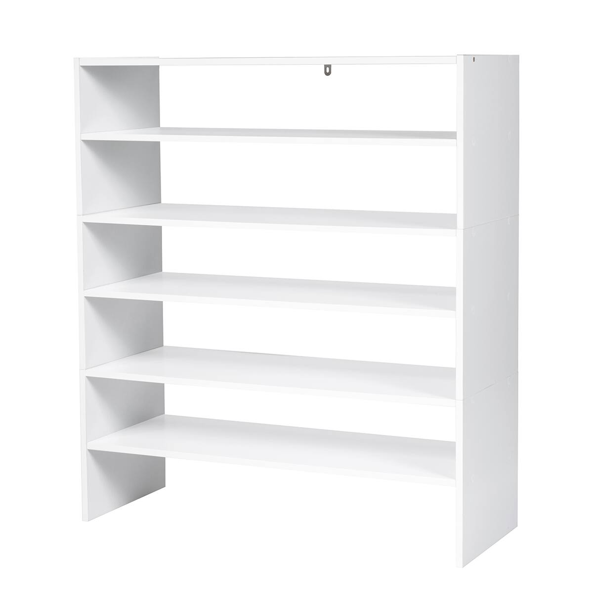 Alt View 19. Costway - 3 PCS Stackable Shoe Rack 31-Inch Horizontal Organizer 2-tier StorageShelf White - White.