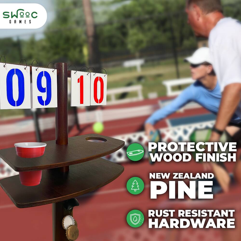 SWoC GAMES

0 9 10

PROTECTIVE WOOD FINISH

NEW ZEALAND PINE

RUST RESISTANT HARDWARE