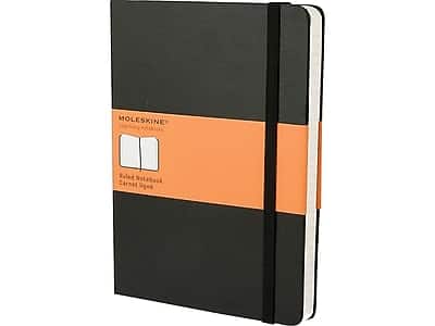 Moleskine - Classic 1-Subject Professional Notebook, 7.5" x 10", Narrow Ruled, 96 Sheets, (323067) - Black