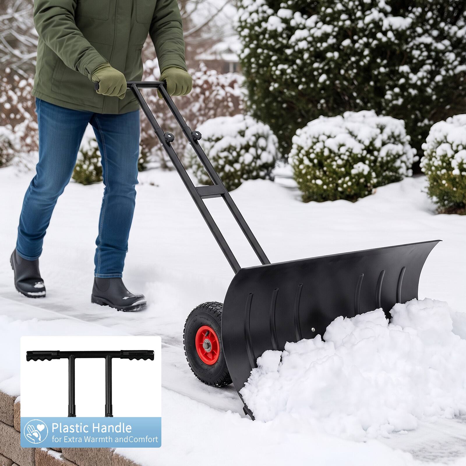 Plastic Handle for Extra Warmth and Comfort