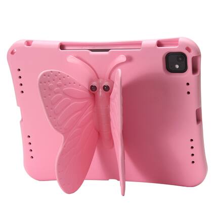 Front. Dteck - Kids Butterfly Case for Apple iPad Air (M4) 13" 2026-24 & iPad Pro 13/12.9",Rugged 3D Cartoon EVA Shockproof Stand Cover - Pink.