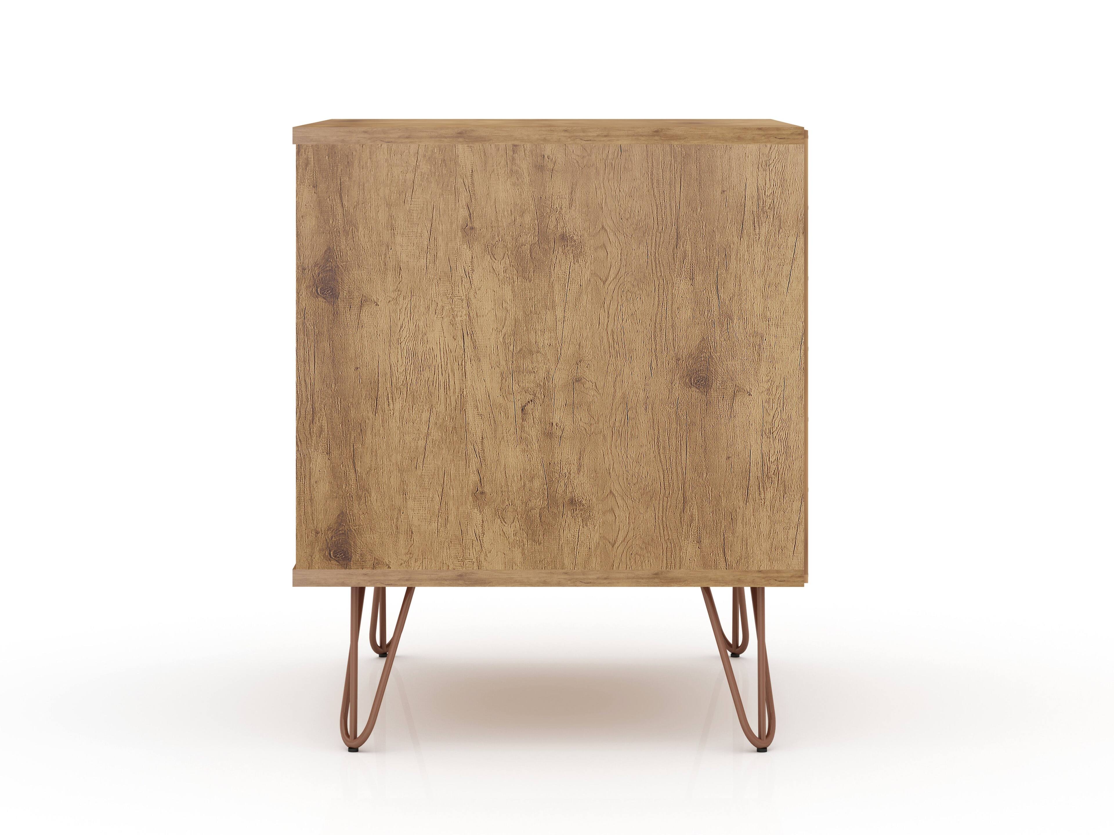 Alt View 2. Manhattan Comfort - Rockefeller Mid-Century Modern 20" Nightstand - Pink.