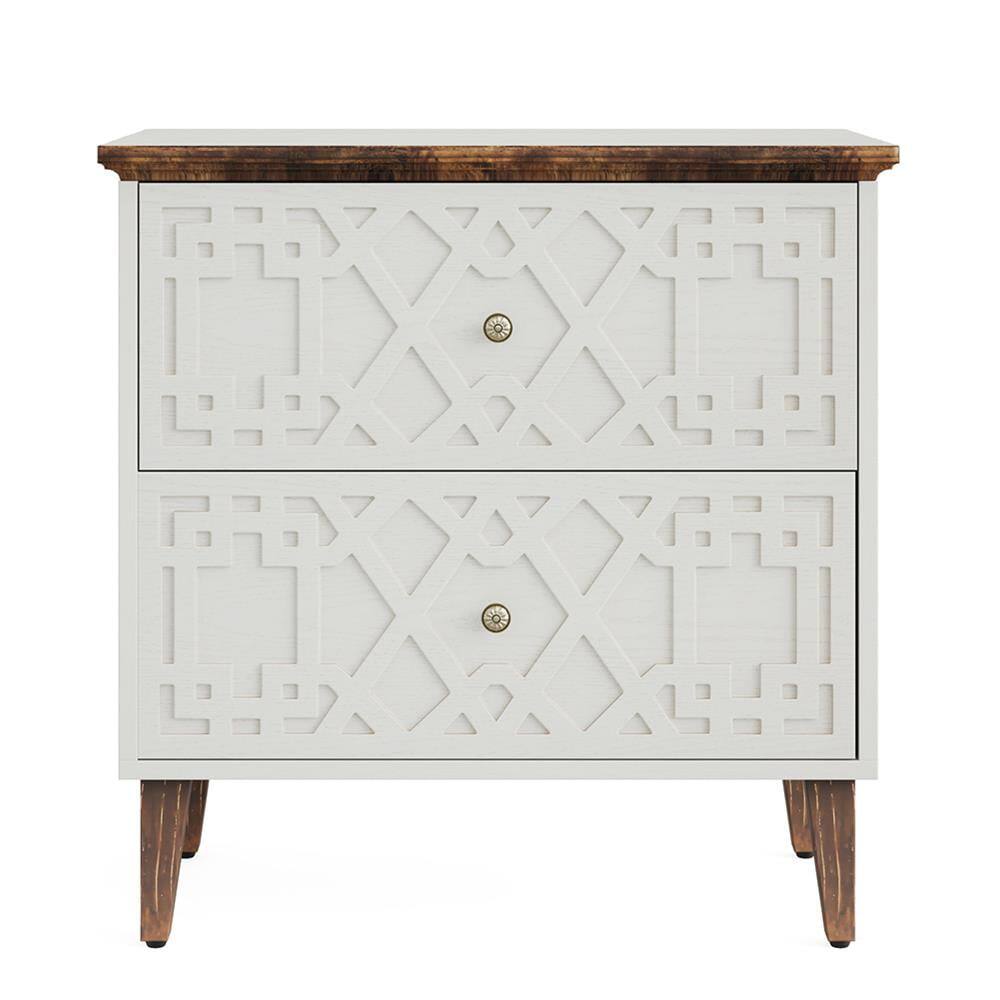 Left. Kadyn - Kadyn Filing Stroage Cabinets,File Stroage Cabinet, Wood File Cabinet, 2-Drawer Filing Cabinet Storage Cabinet,White - White.