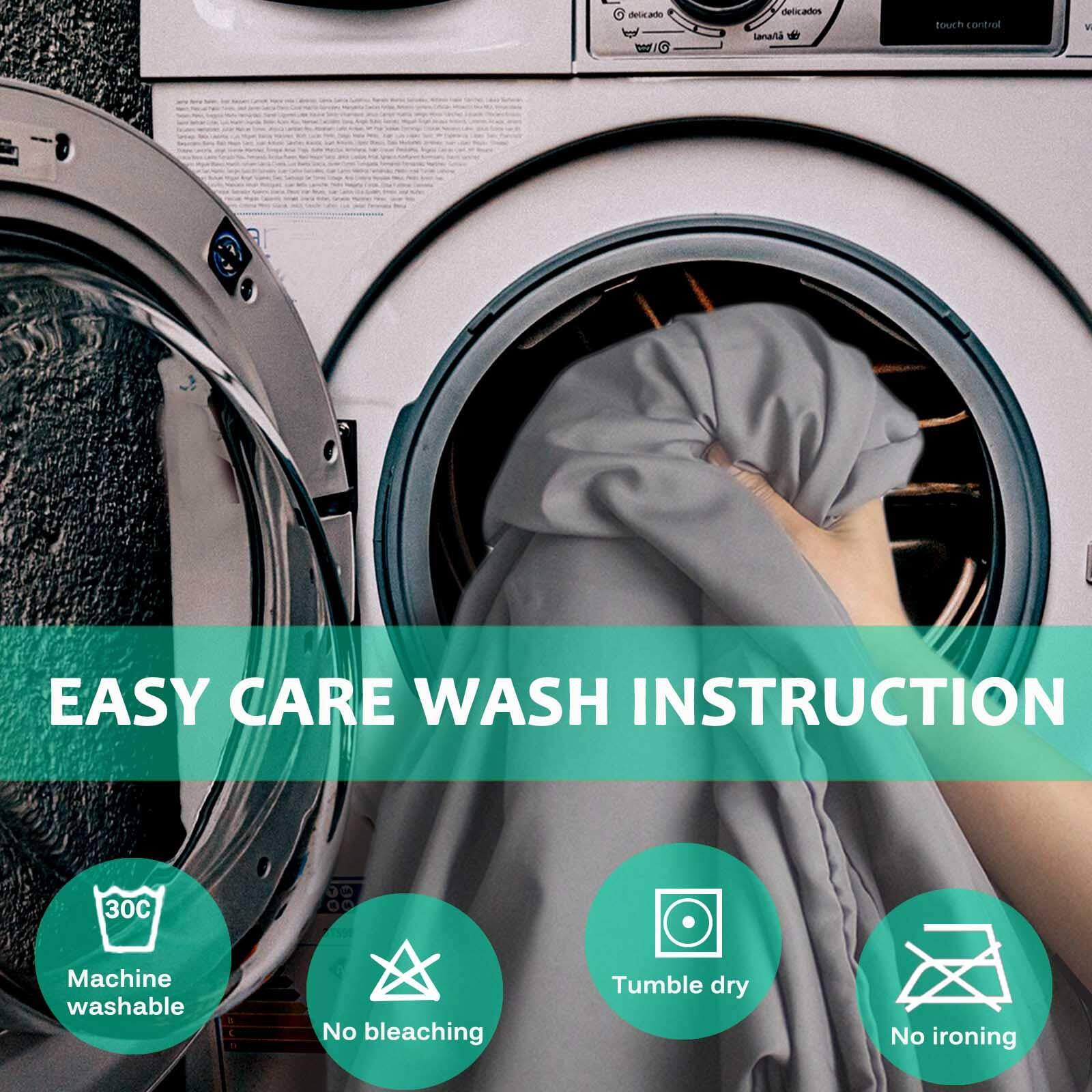 EASY CARE WASH INSTRUCTION

- Machine washable
- No bleaching
- Tumble dry
- No ironing

30°C