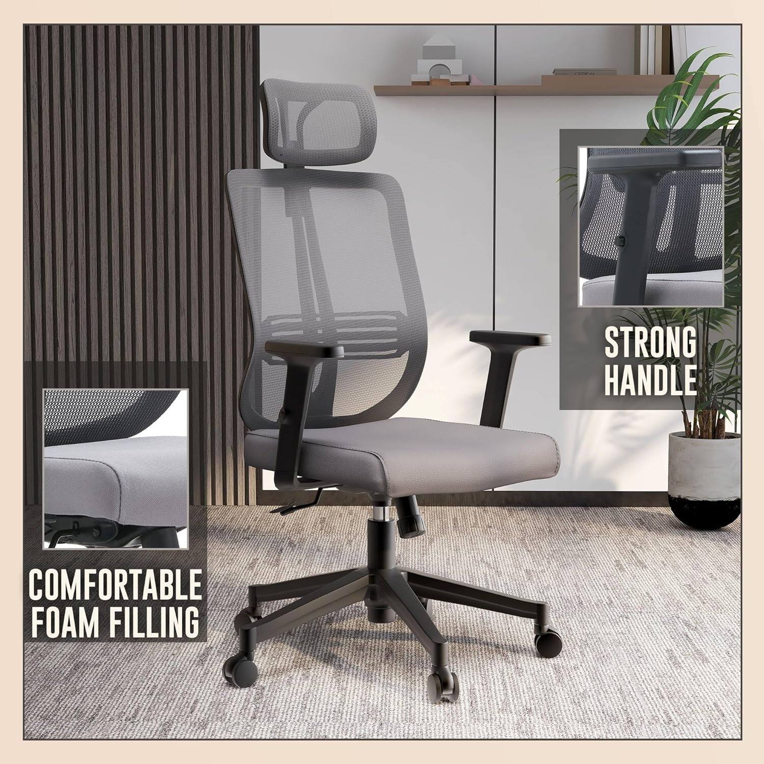 STRONG HANDLE  
COMFORTABLE FOAM FILLING