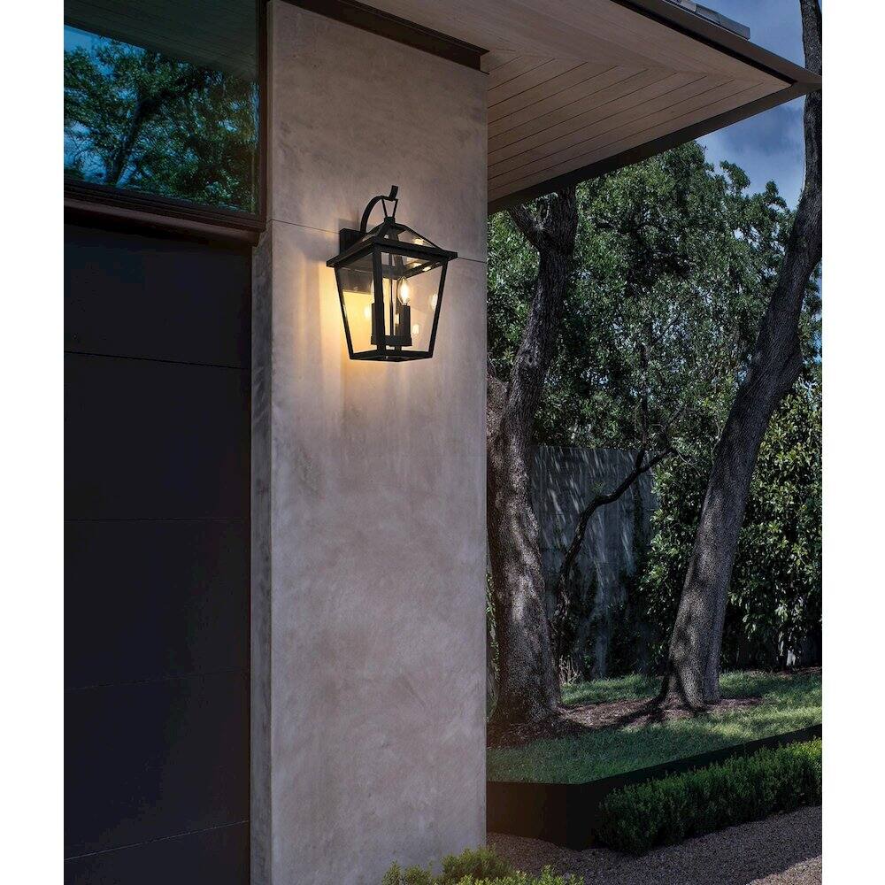 Alt View 4. Elegant Lighting - Frankford 7 inch Outdoor Pendant in Black - Black.